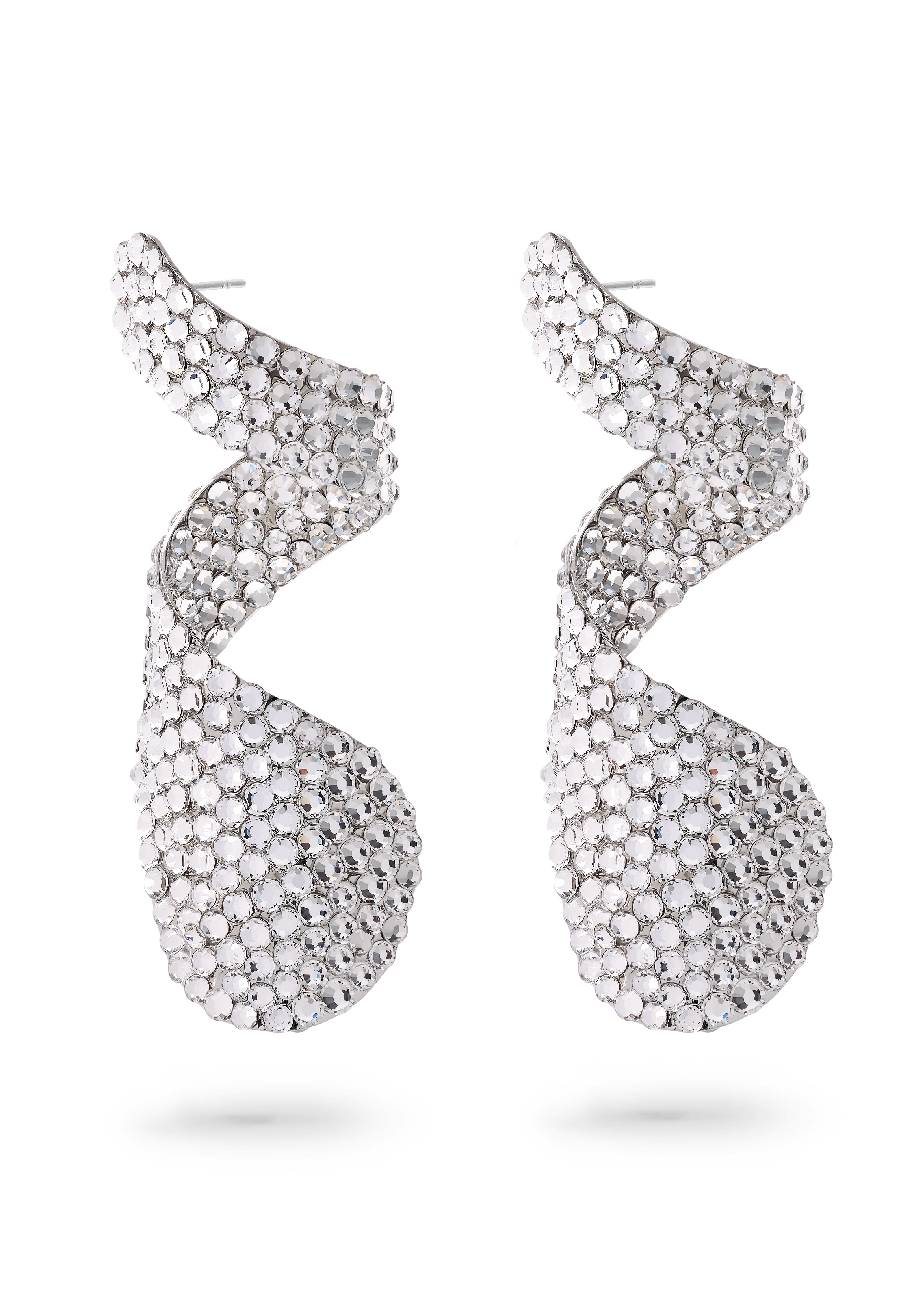 Spiral Earrings-Crystal