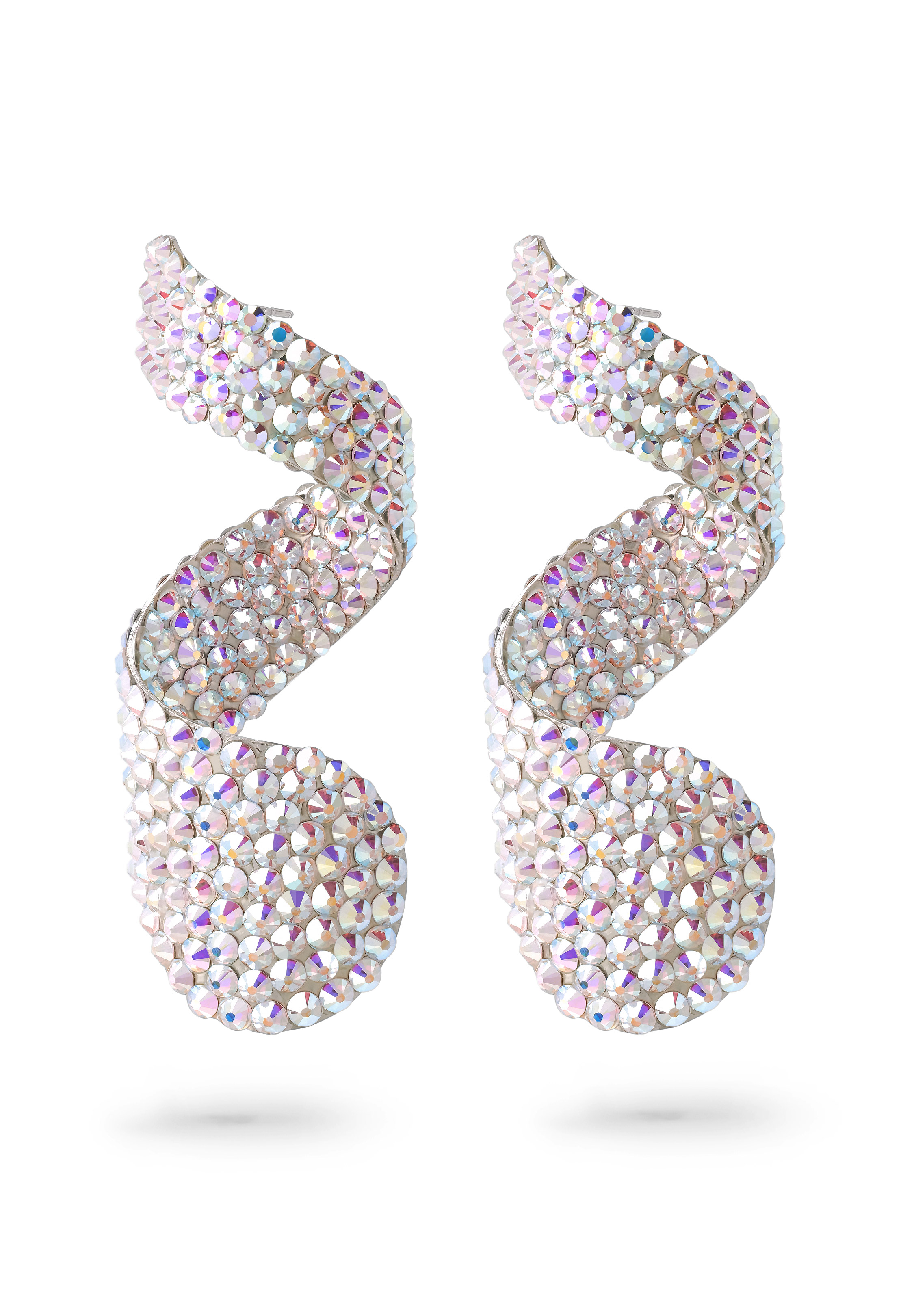 Spiral Earrings-Crystal AB
