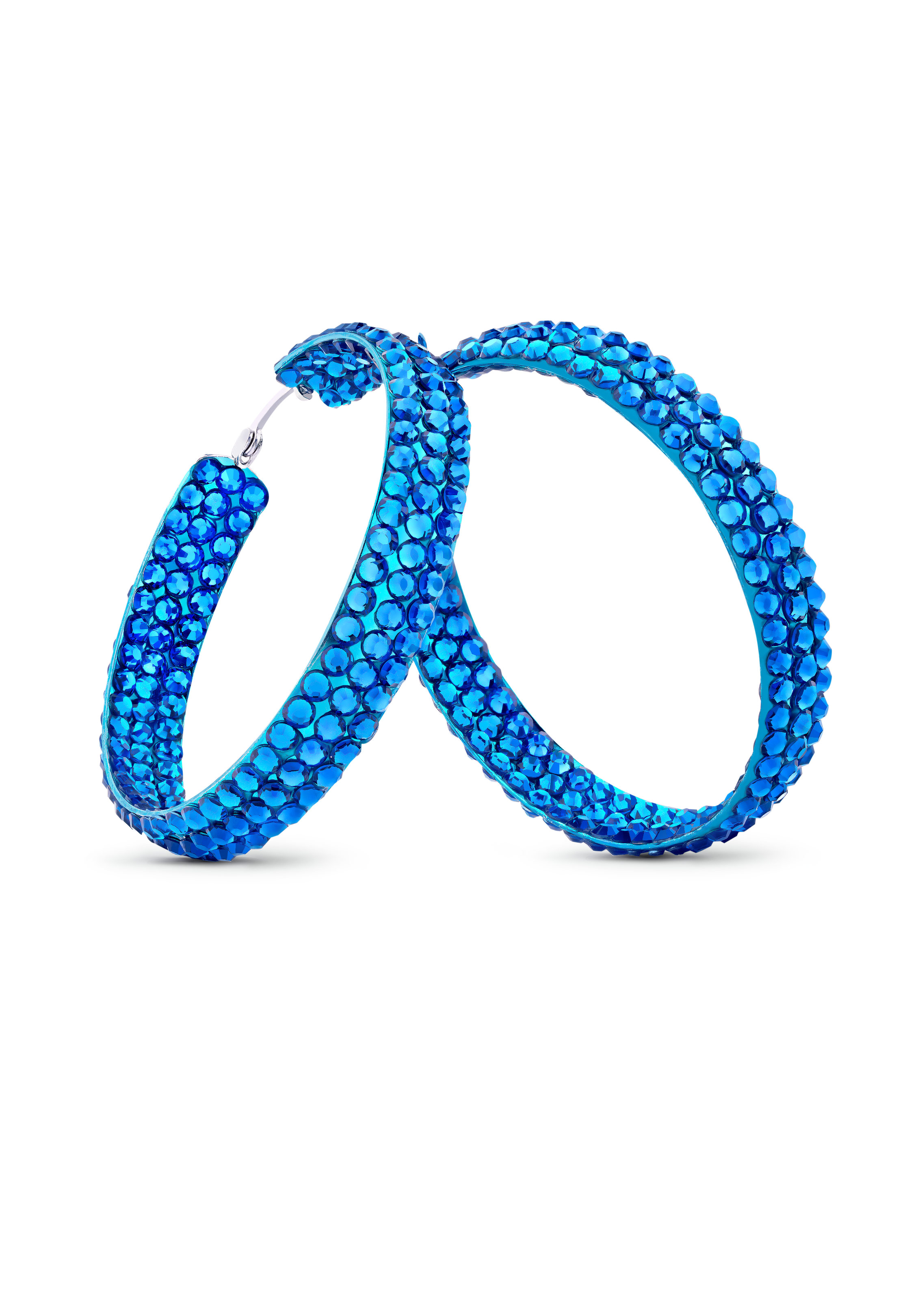 Triple Sparkle Earrings-L (2 x 2 inch)-Capri Blue