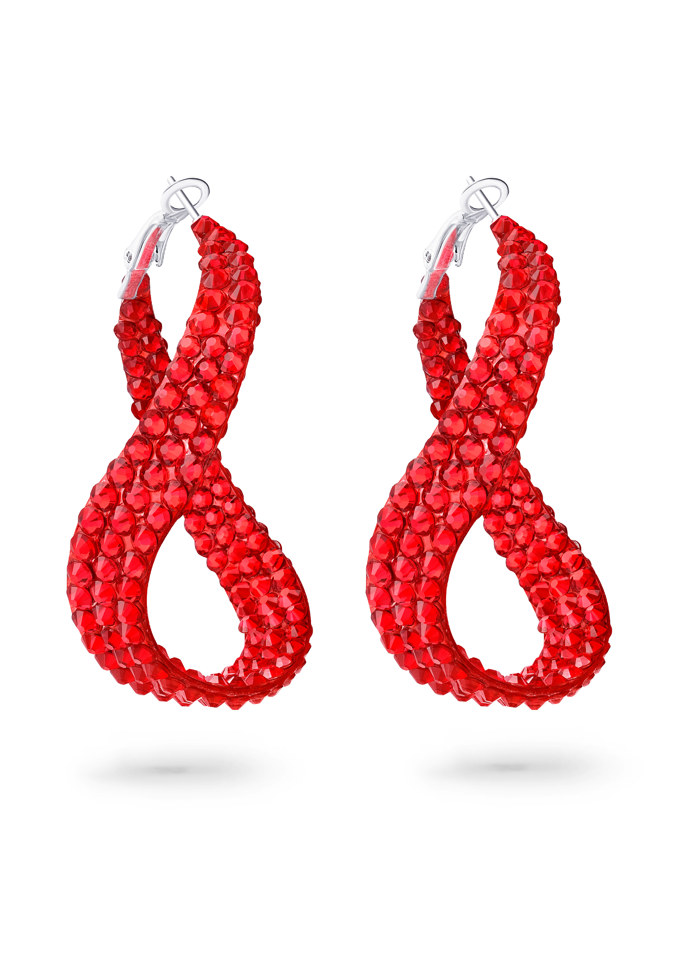 Wavy Hoop Earrings-Light Siam