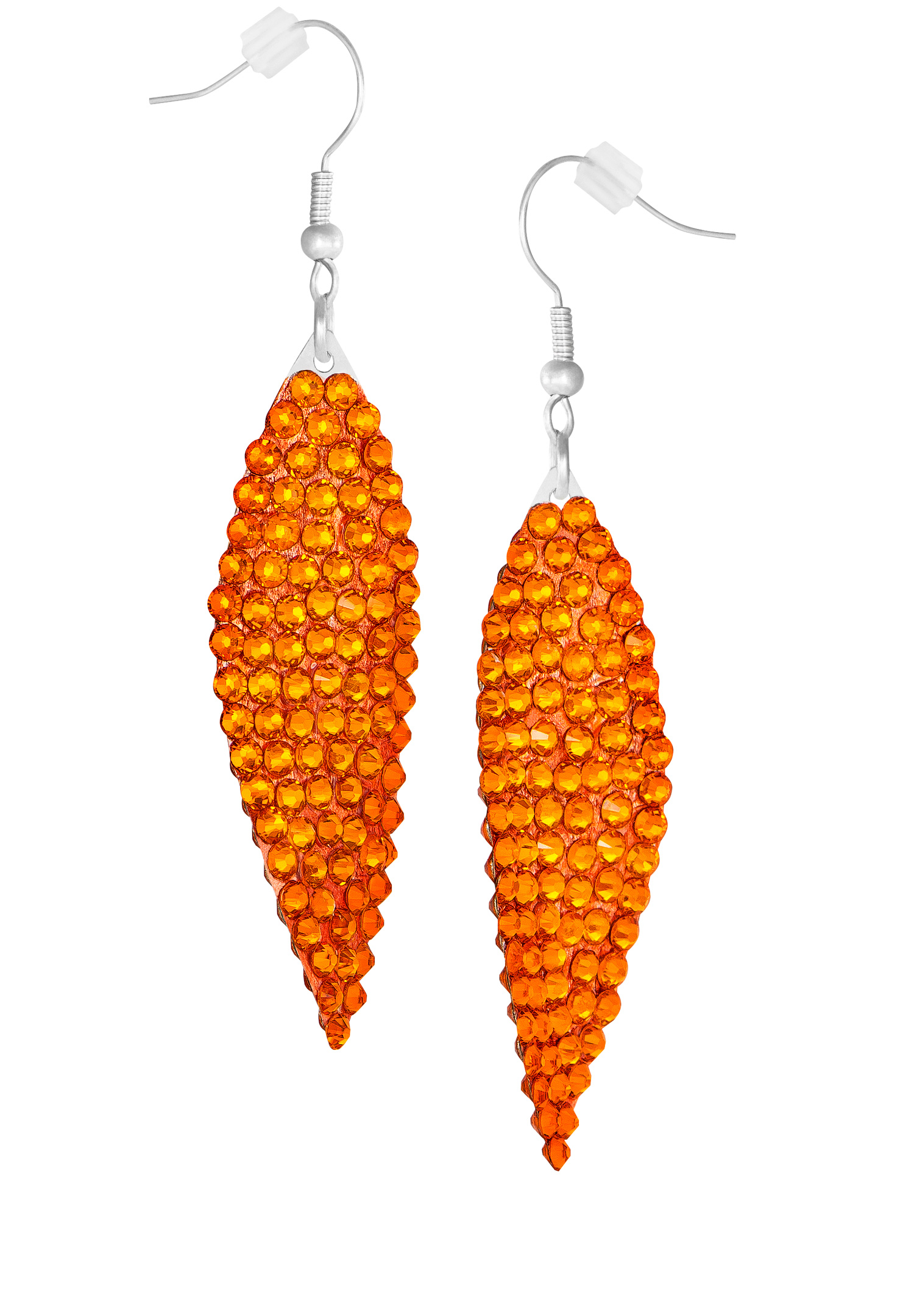 Zerlina Swarovski Rhinestone Leaf Drop Earrings Sun ZO201-Sun