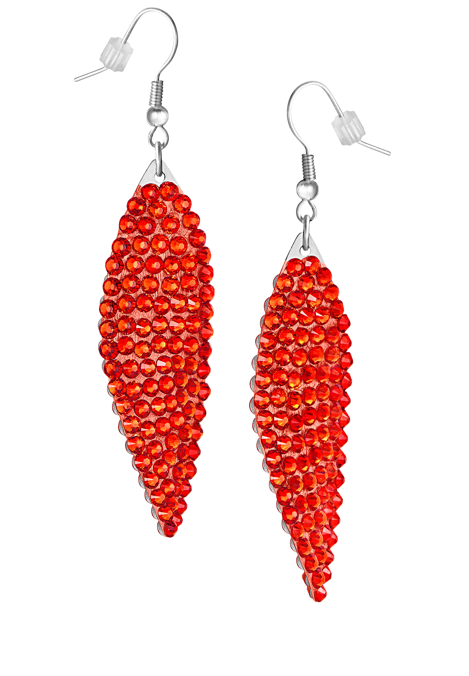 Zerlina Swarovski Rhinestone Leaf Drop Earrings Hyacinth ZR204-Hyacinth