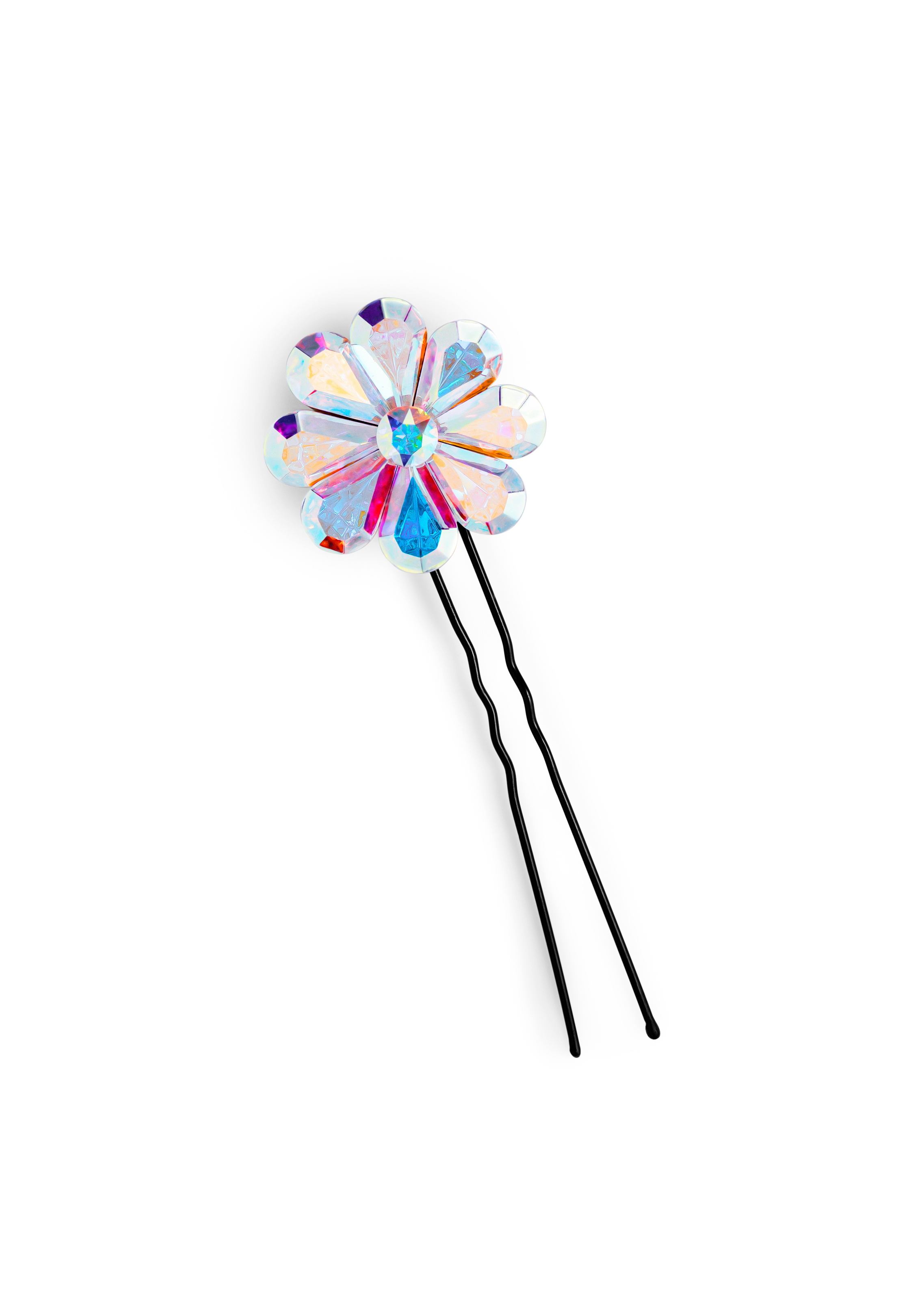 Candra Crystal Small Flower Hair Pins PI-351-Crystal AB