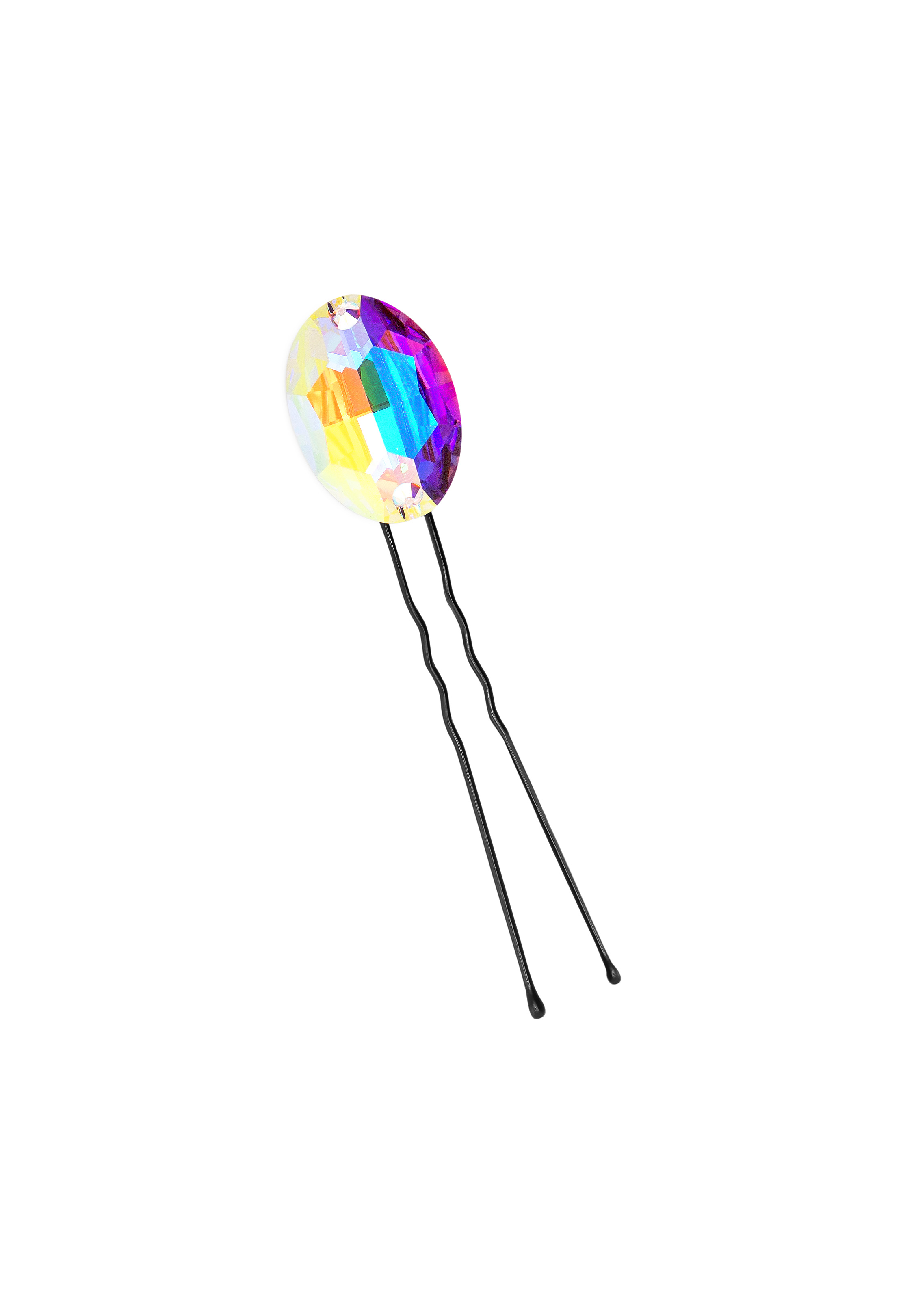 Candra Oval Crystal Hair Pins PI-361-Crystal AB