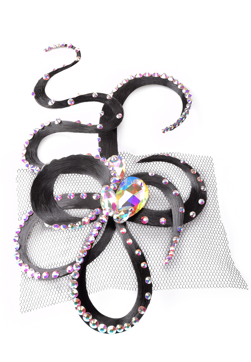 Taka Hypnotic Crystal Hair Piece HO-014-Black