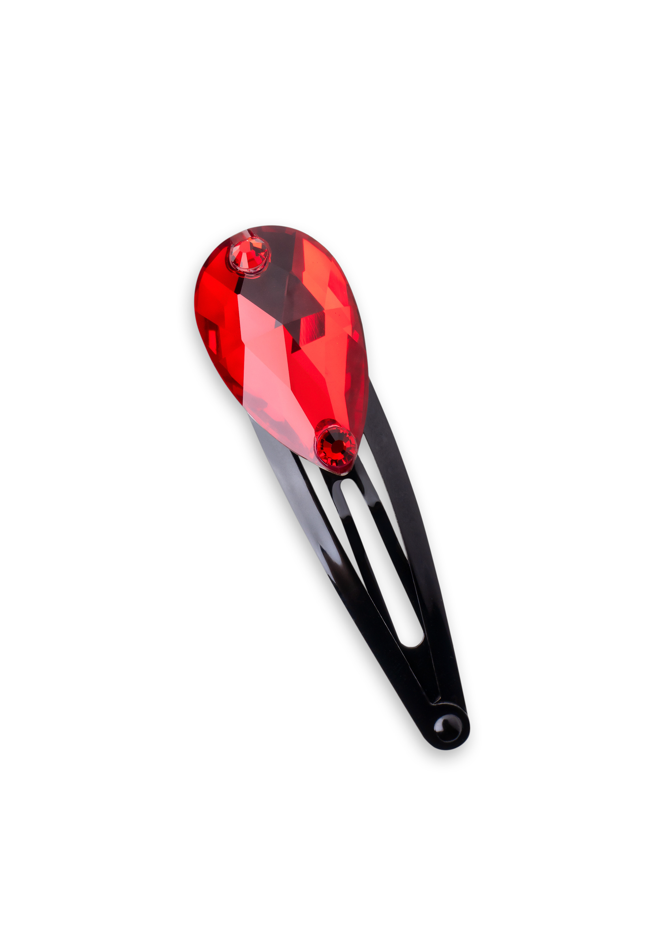 Teardrop Crystal Snap Clips WAP001-1-Light Siam