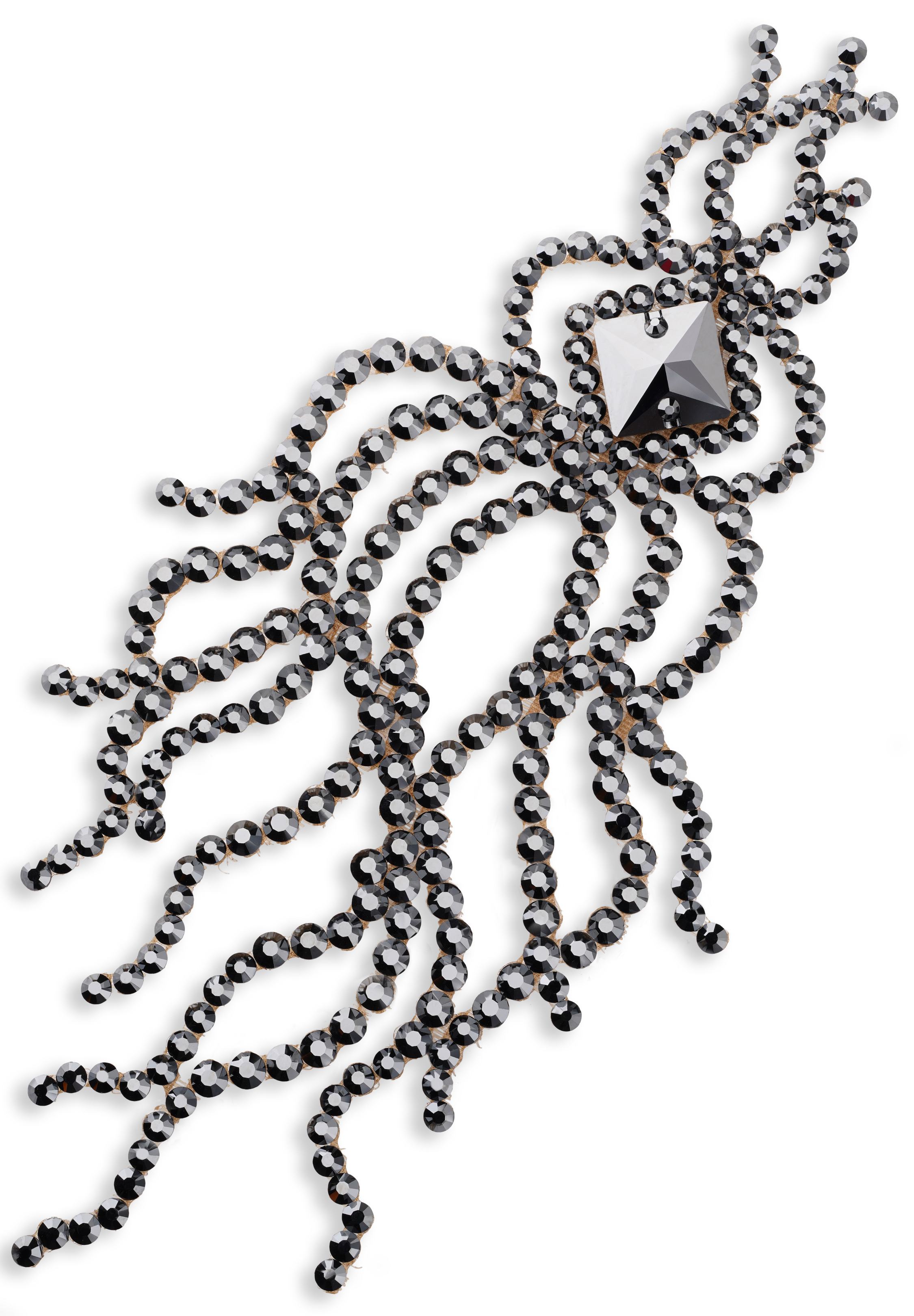 Verona Rhinestone Hairpiece HP-108-1-Jet Hematite