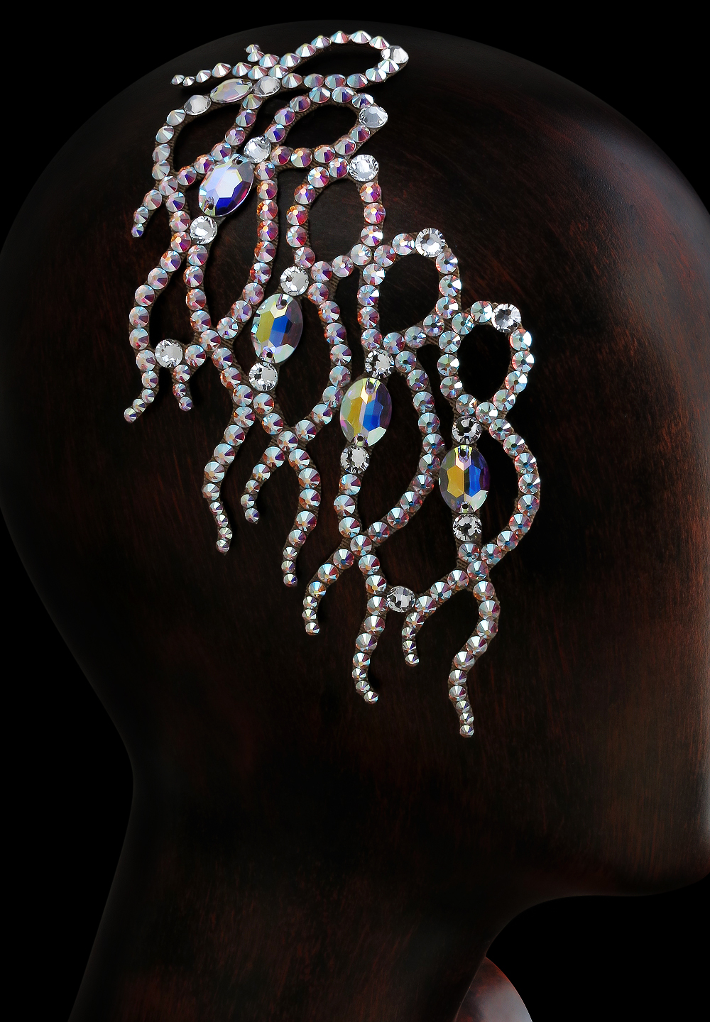 Verona Rhinestone Hairpiece HP-109-Crystal AB