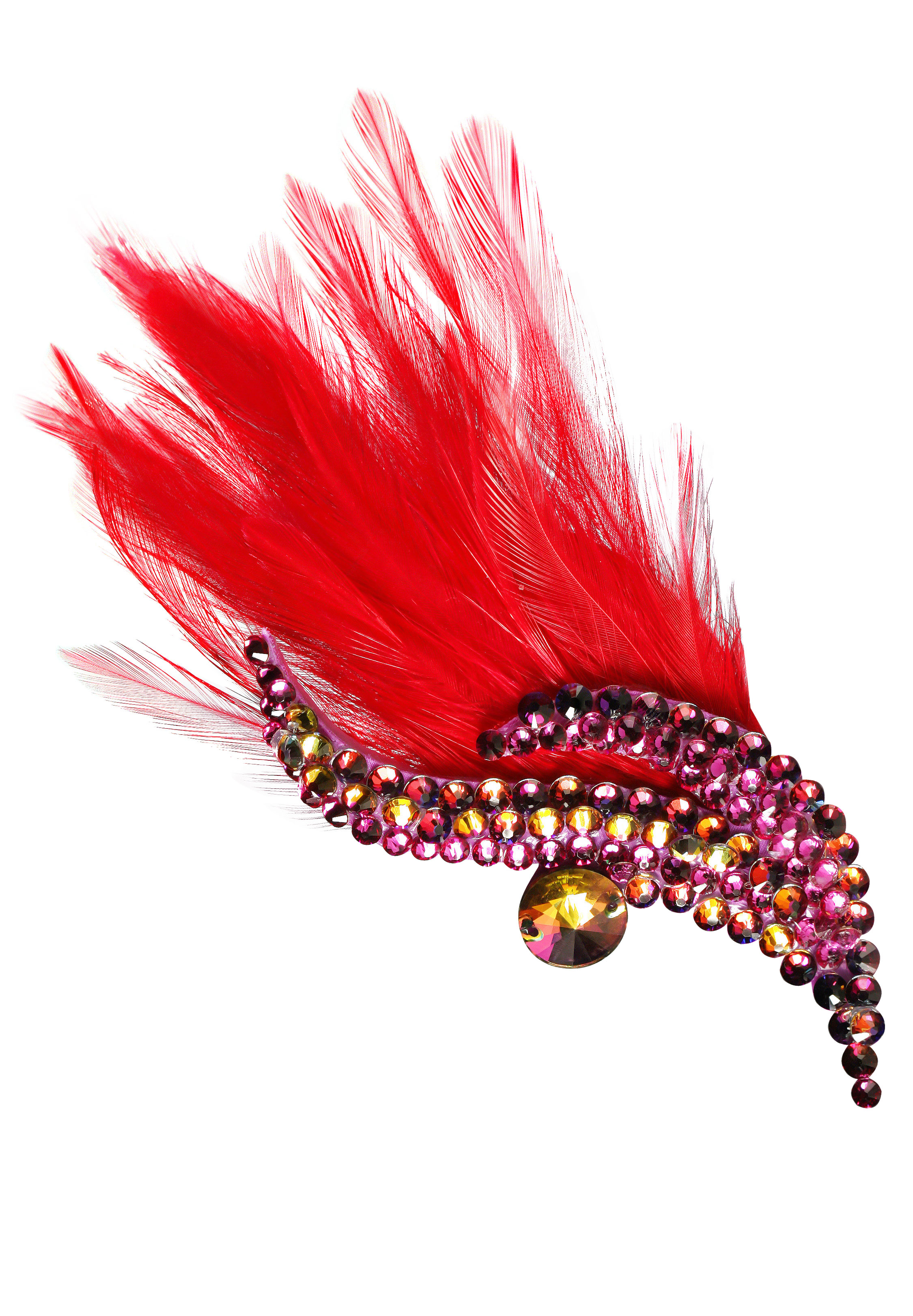 Zdenka Arko Fuchsia Crystal Hairpiece HA11004-31-Valentino Red / Fuchsia