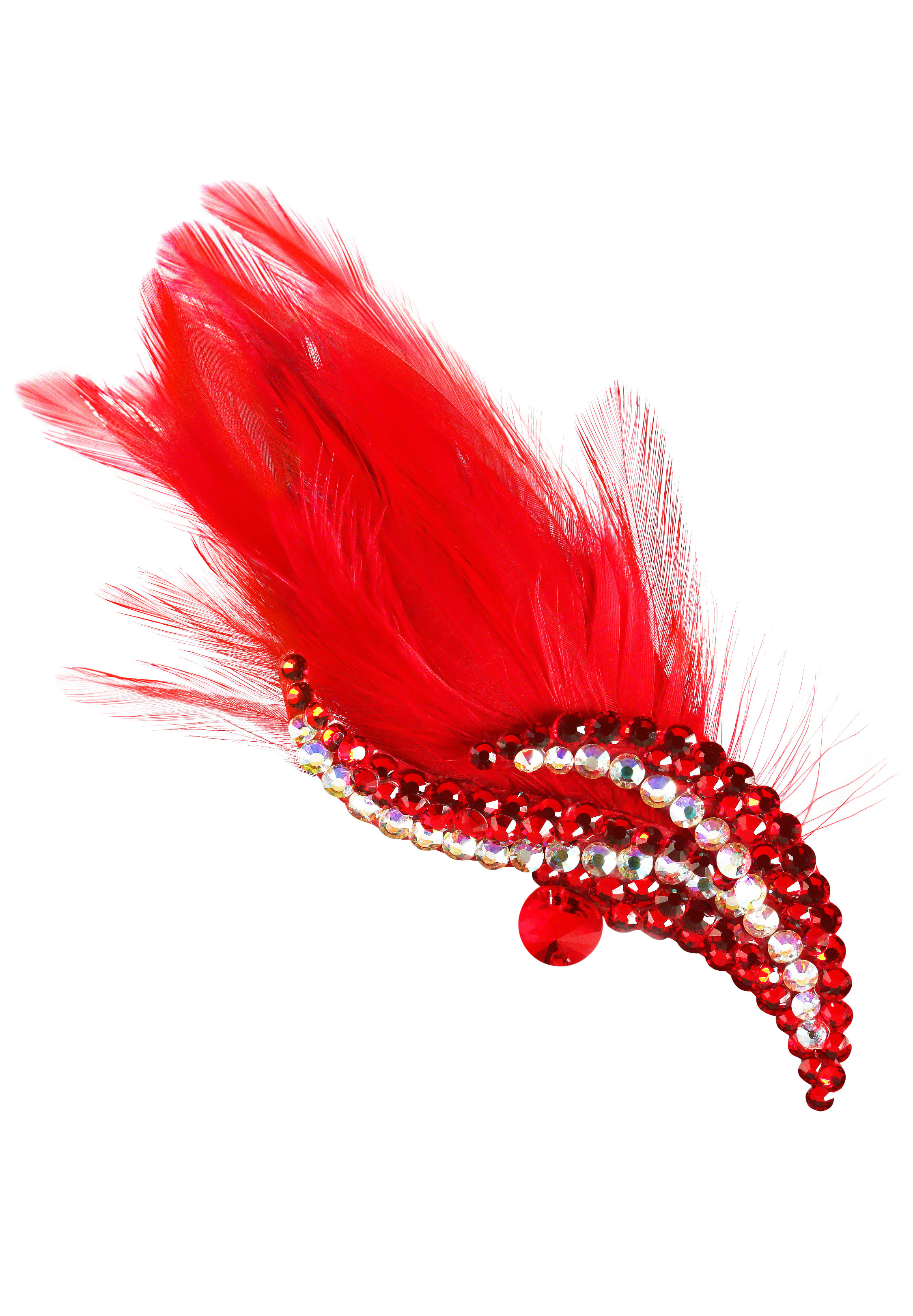 Zdenka Arko Light Siam Crystallized Hair Piece HA11004-30-Valentino Red / Light Siam