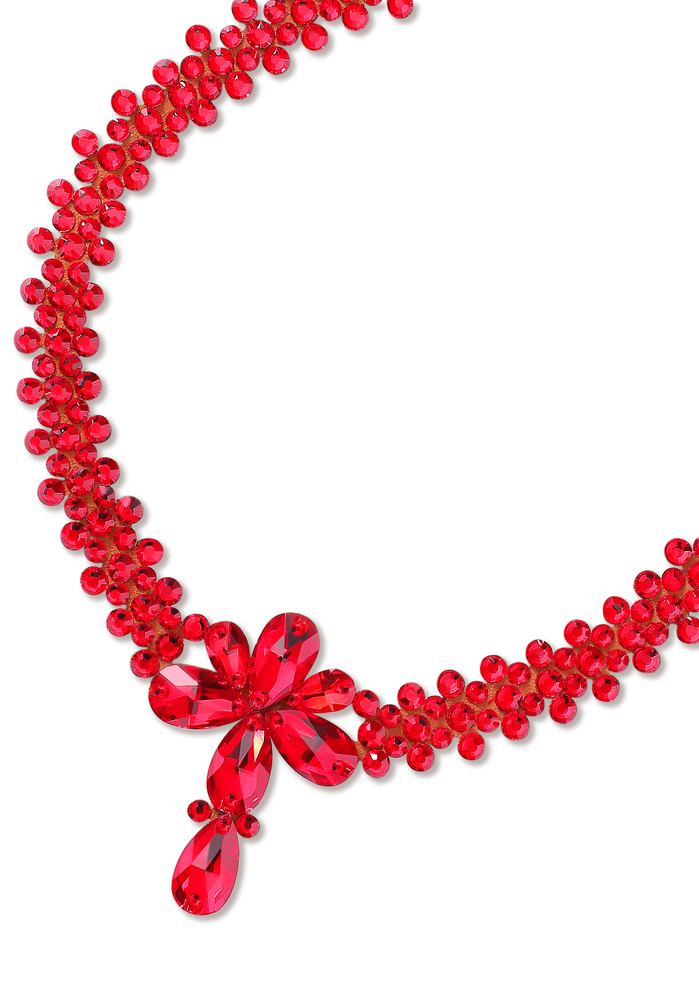 Serena Crystal Necklace NK-904-1-Light Siam