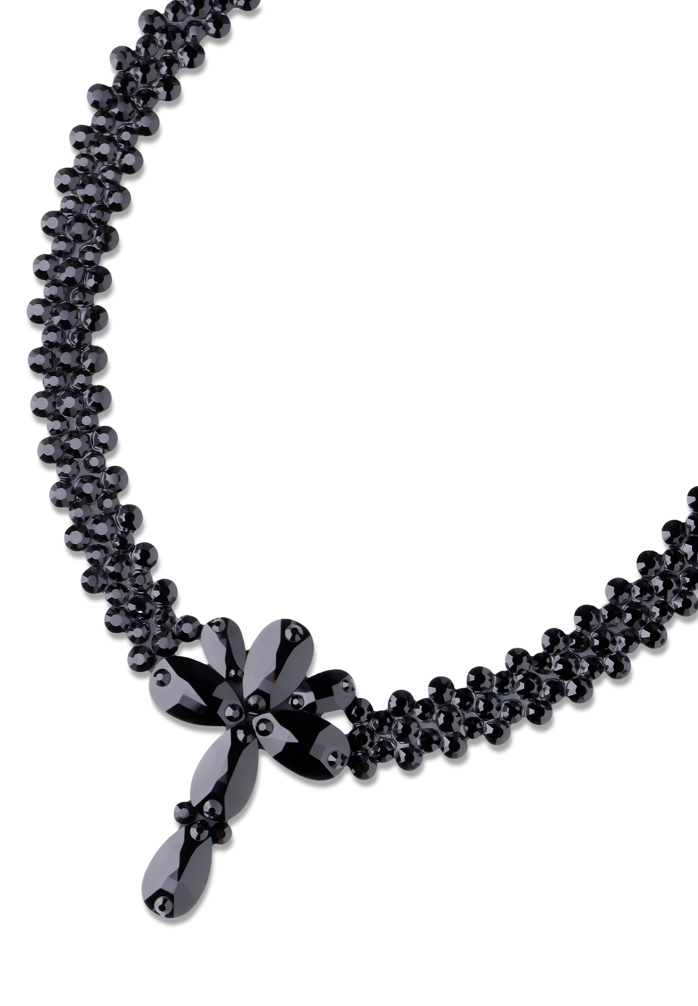 Serena Crystal Necklace NK-904-2-Jet