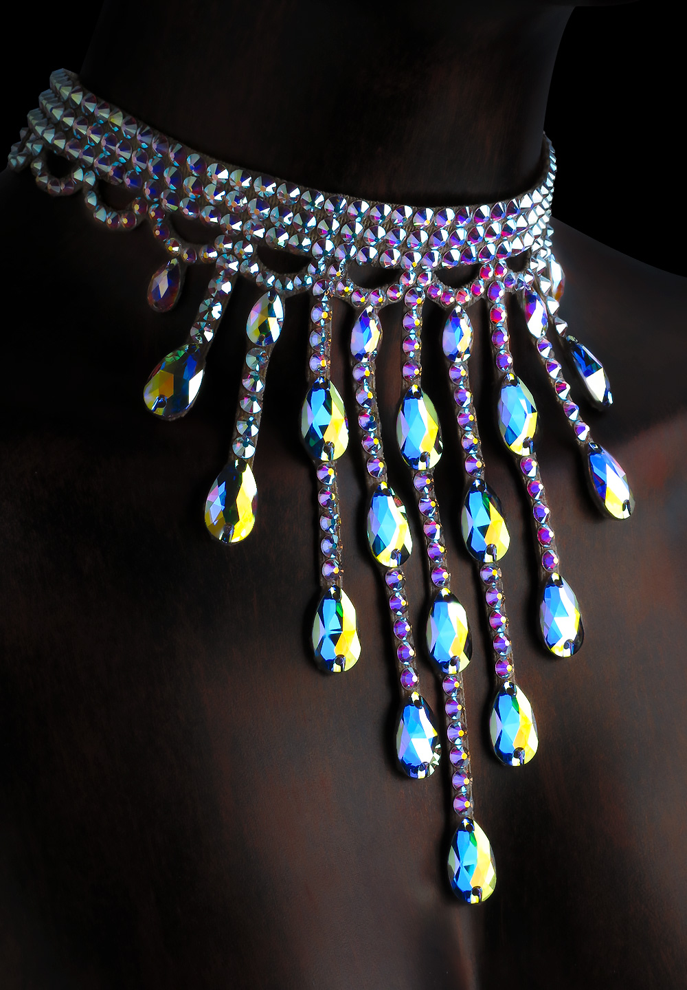 Serena Crystal Choker CK-605-Crystal AB