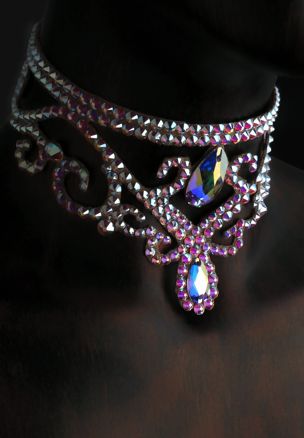 Serena Crystal Choker CK-607-Crystal AB