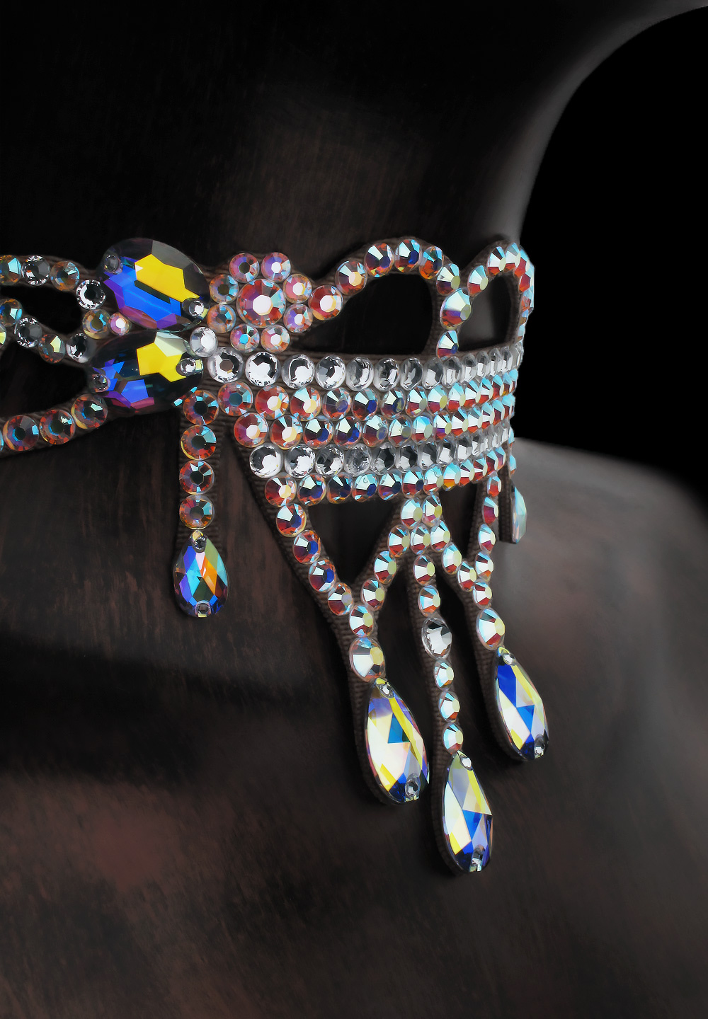 Serena Rhinestone Choker CK-521-Crystal AB