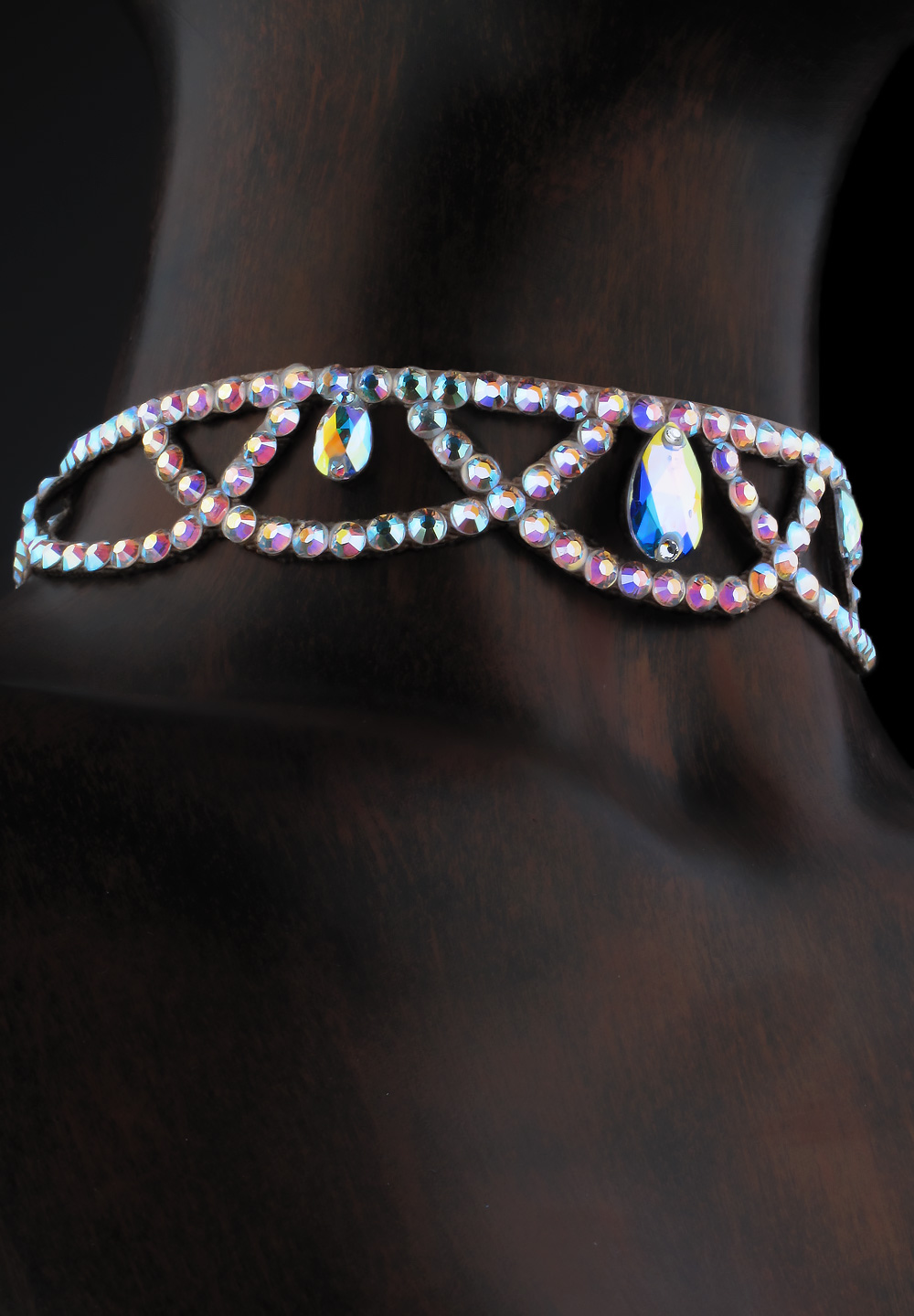 Serena Rhinestone Choker CK-523-Crystal AB