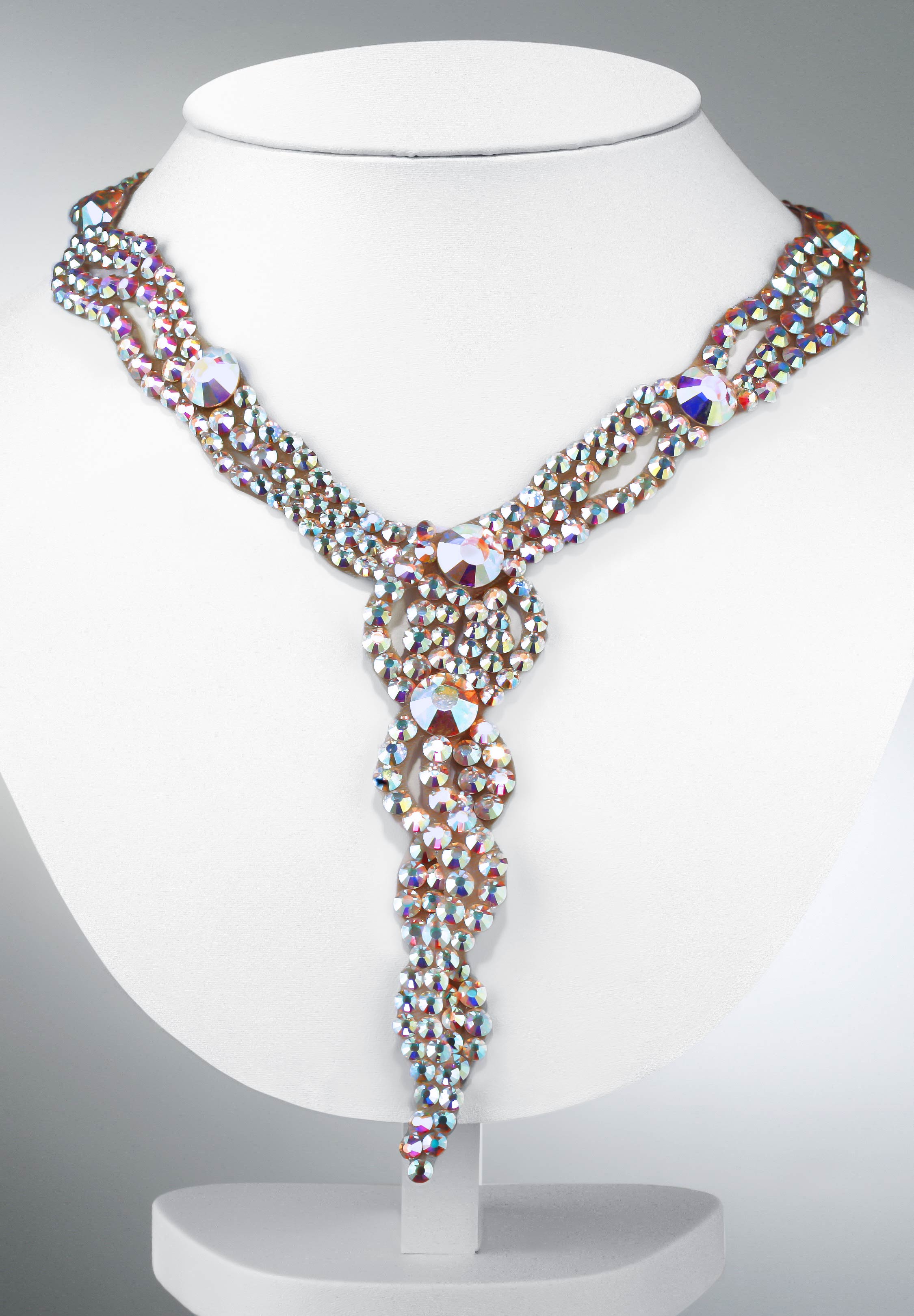 Zdenka Arko Crystal AB Rhinestone Necklace NC11004-18-Crystal AB