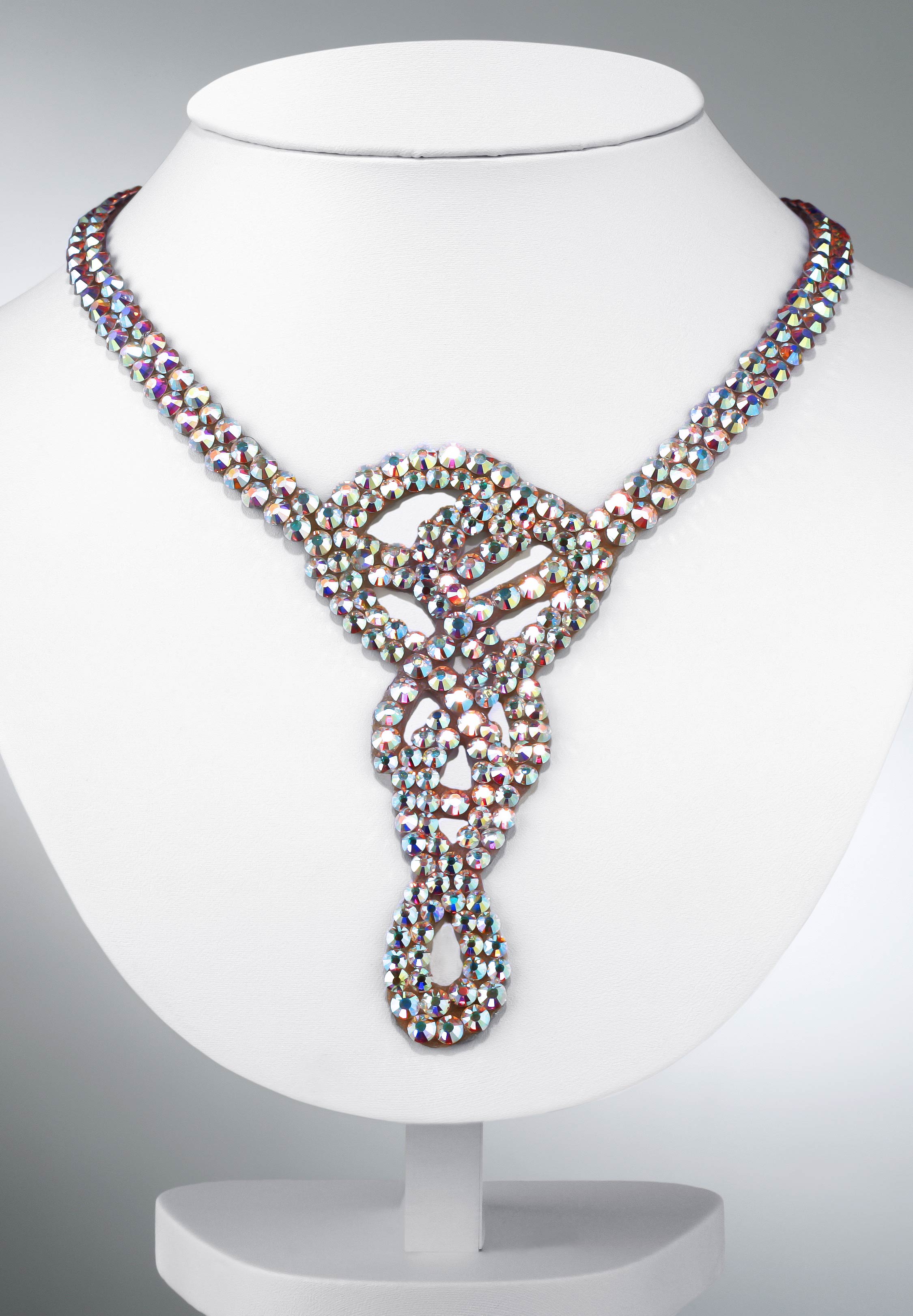 Zdenka Arko Crystal AB Rhinestone Necklace NC11007-13-Crystal AB