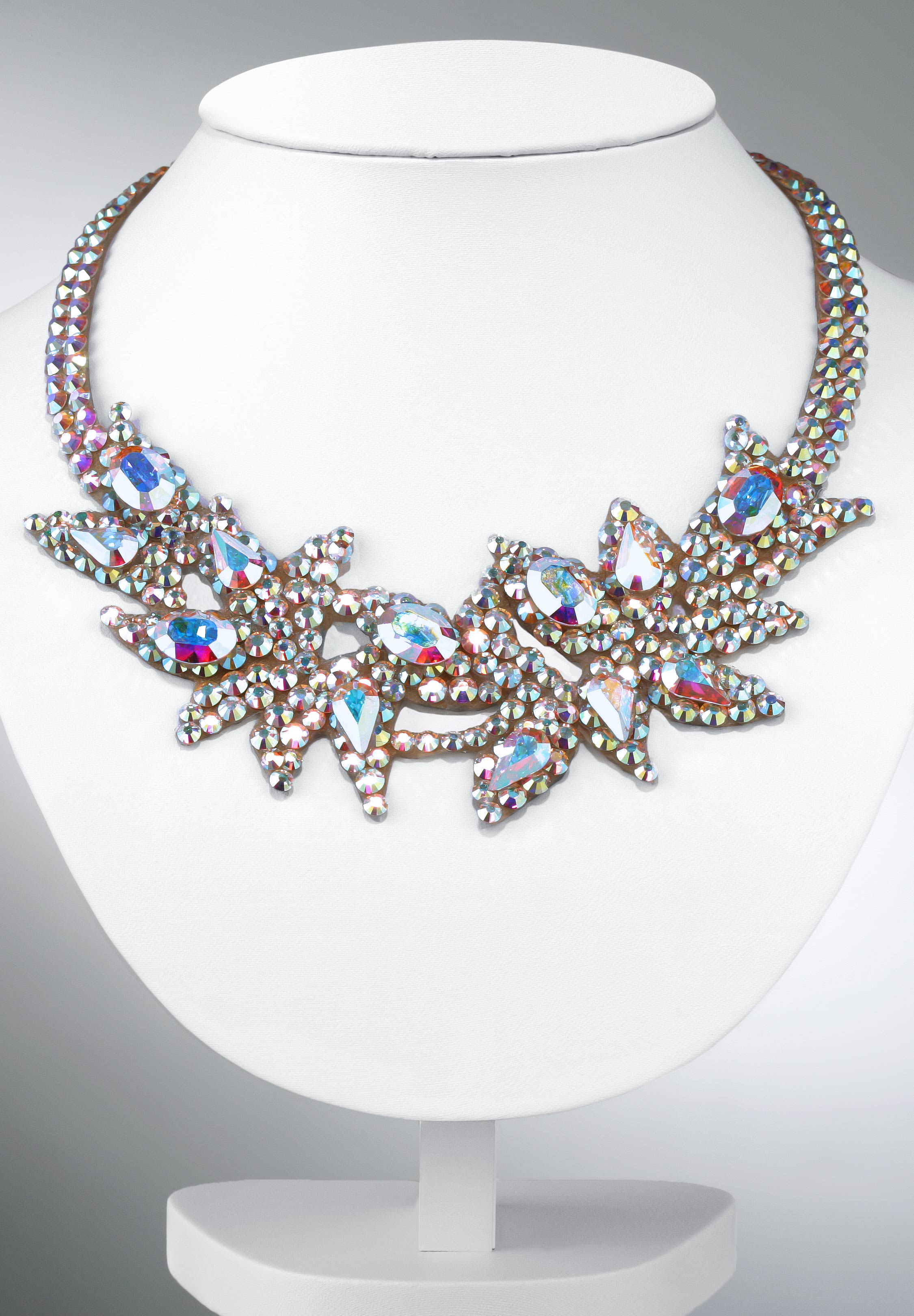 Zdenka Arko Crystal AB Rhinestone Necklace NC11008-15-Crystal AB