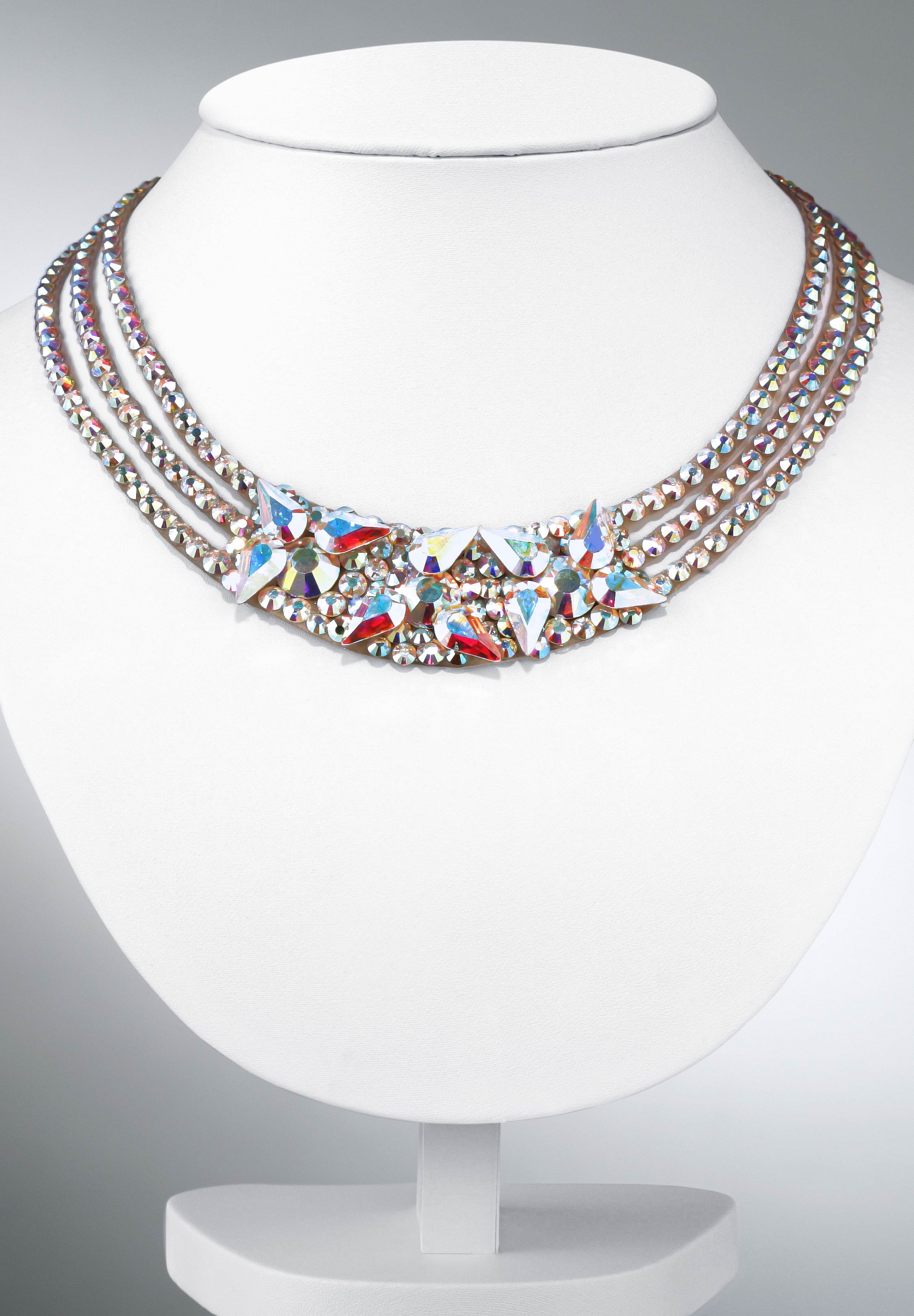 Zdenka Arko Crystal AB Rhinestone Necklace NC11009-14-Crystal AB