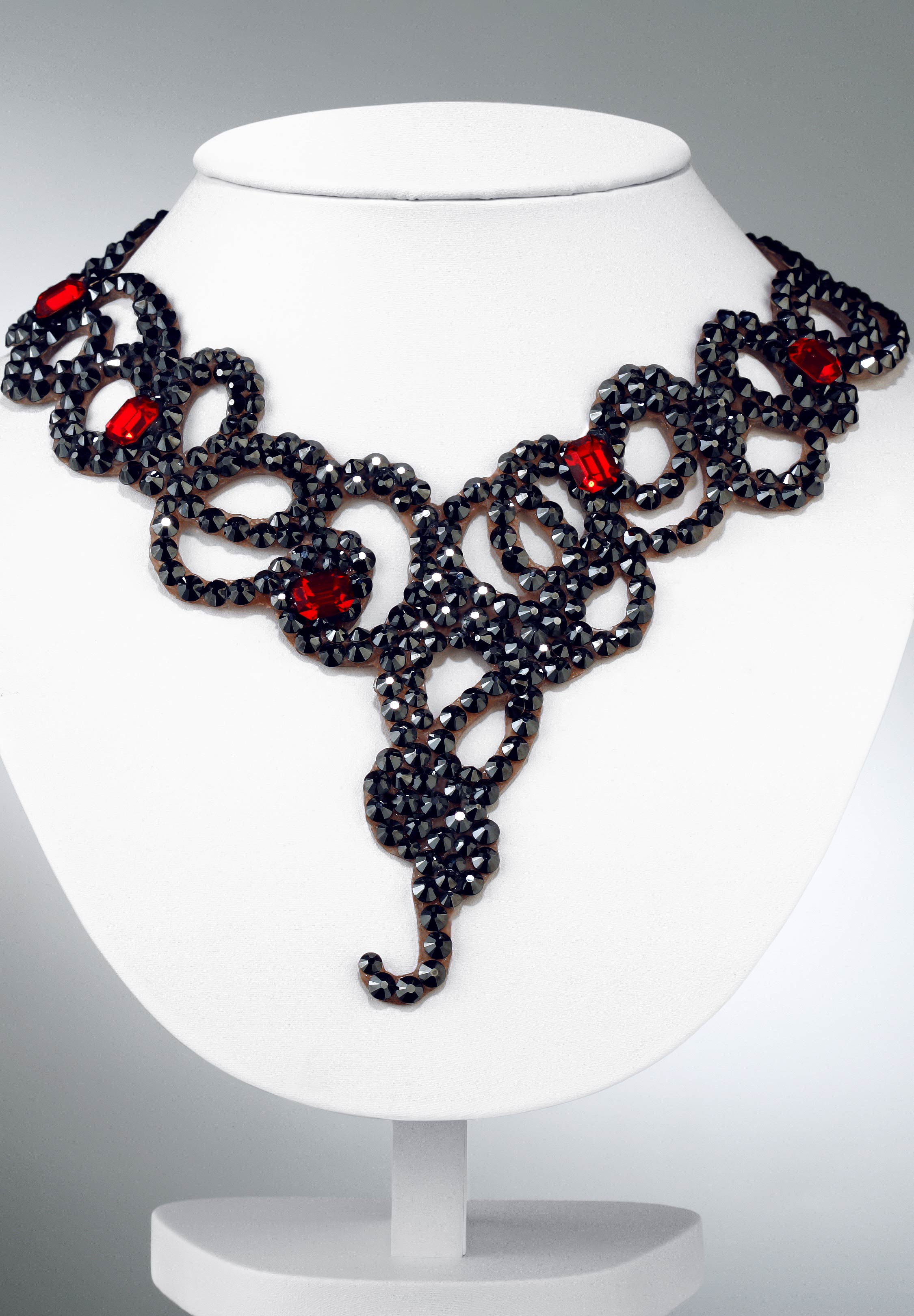 Zdenka Arko Jet Hematite Crystal Necklace NC11003-01-Jet Hematite