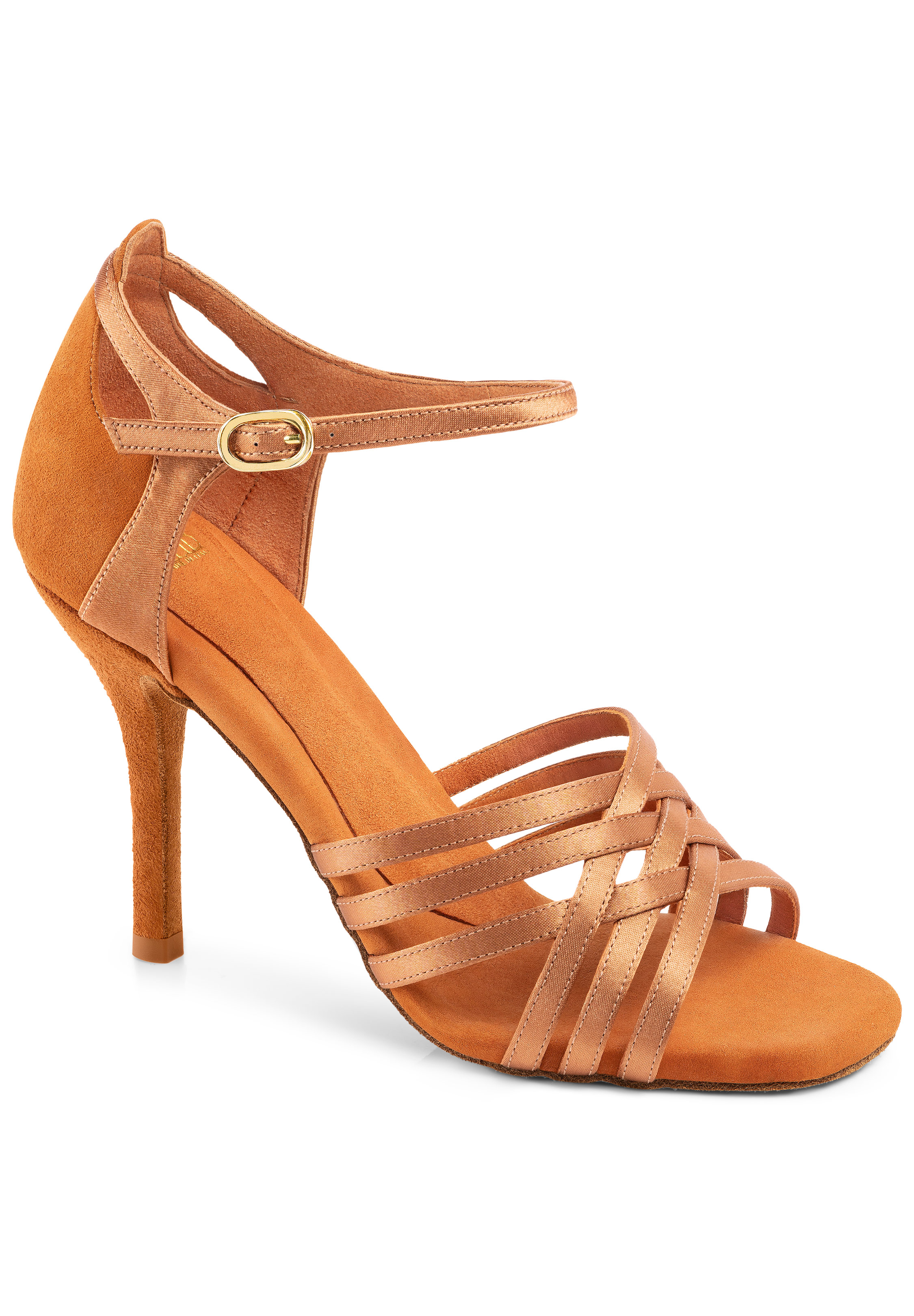 2HB Interweave Latin Sandals Ann-Copper Satin / Copper Suede