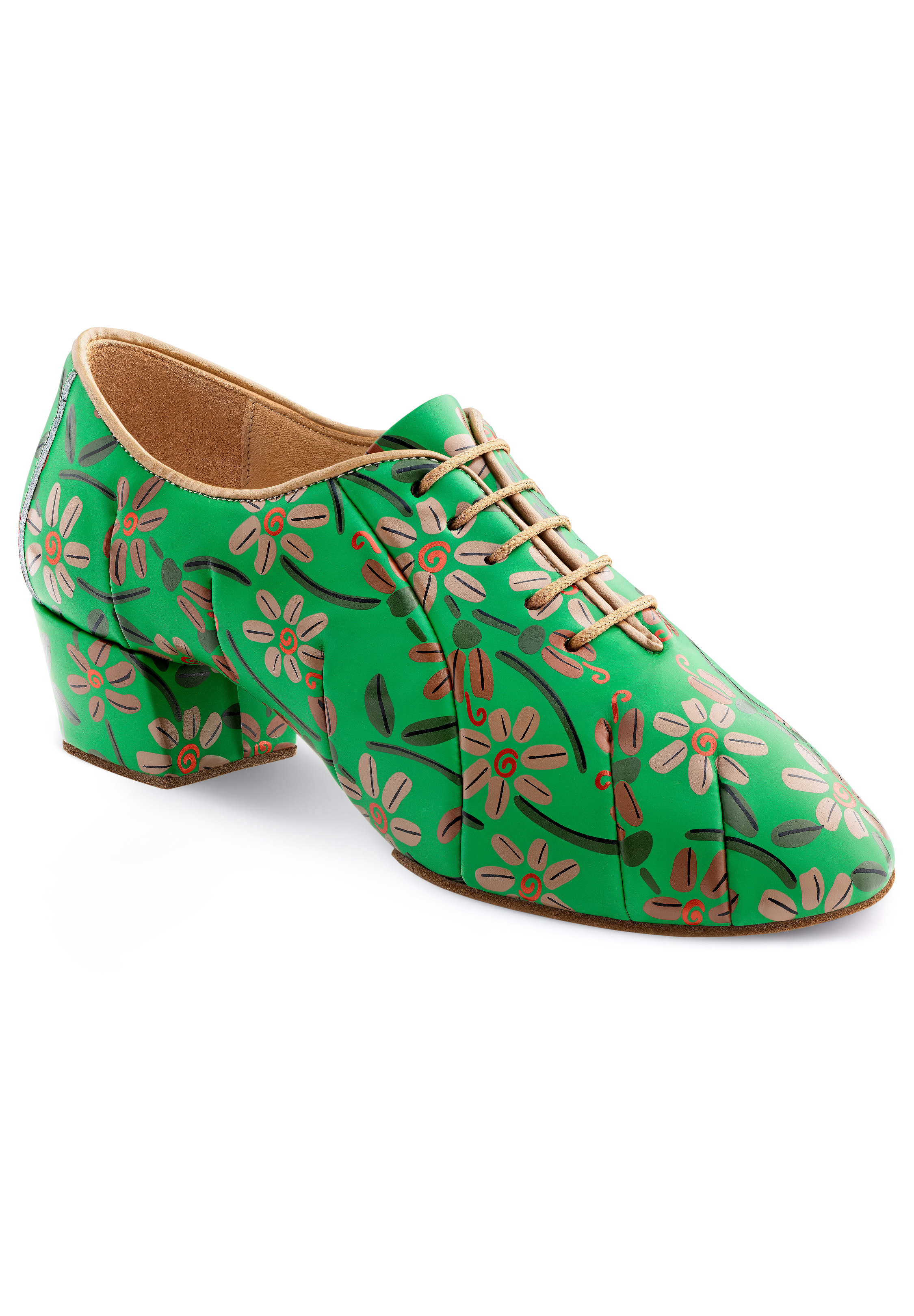 2HB Women Flower Print Practice Shoes 71904 SF-Green Flower Print