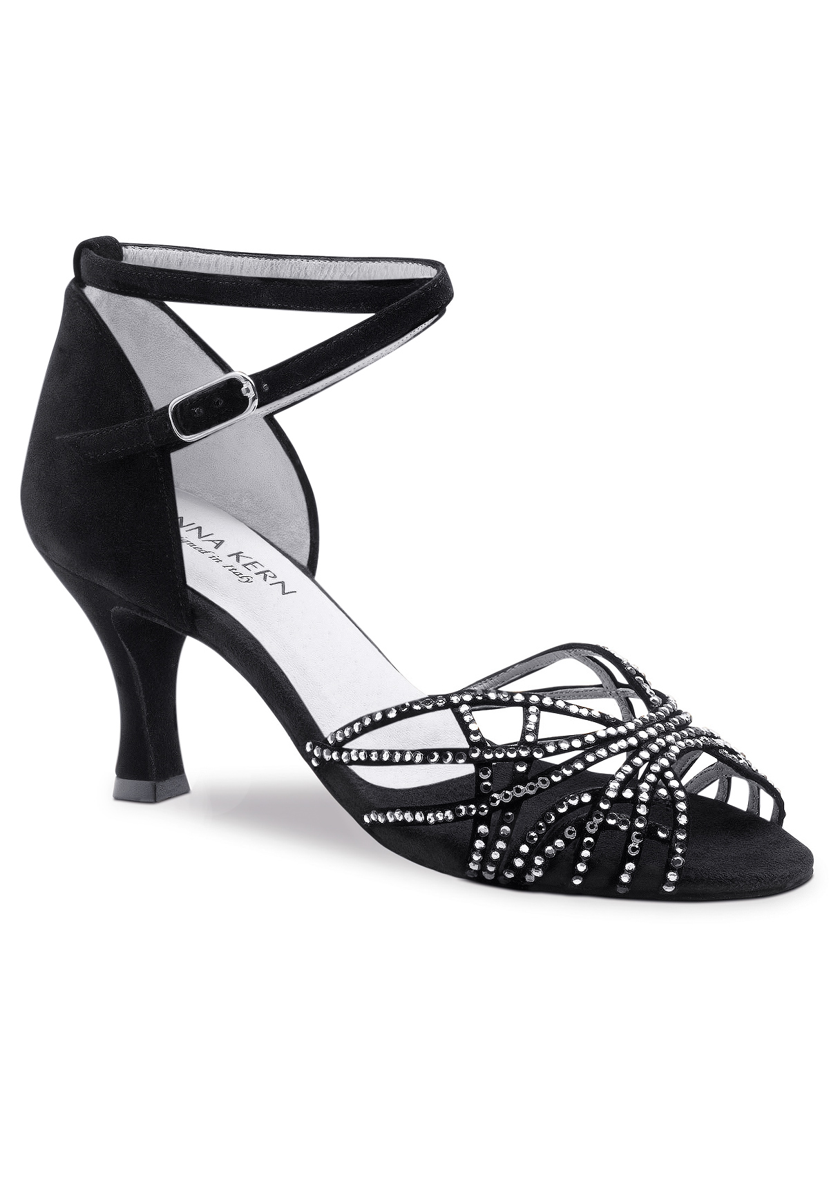 Anna Kern Dorette 700-60 Crystallized Dance Shoes-Black Suede