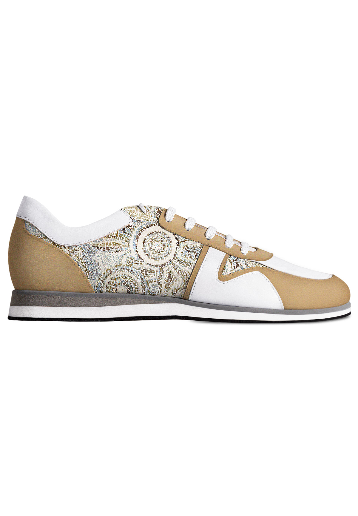 Dance Naturals Andrea Art. 140GM-Beige/White/Silver&Gold Egypt Print