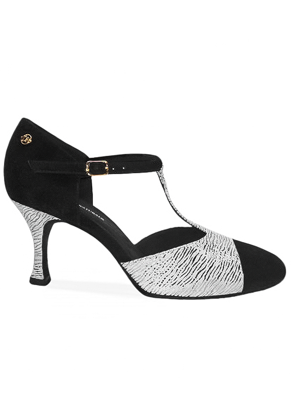 Dance Naturals Marta Art. 730-Black Suede / White Zebra