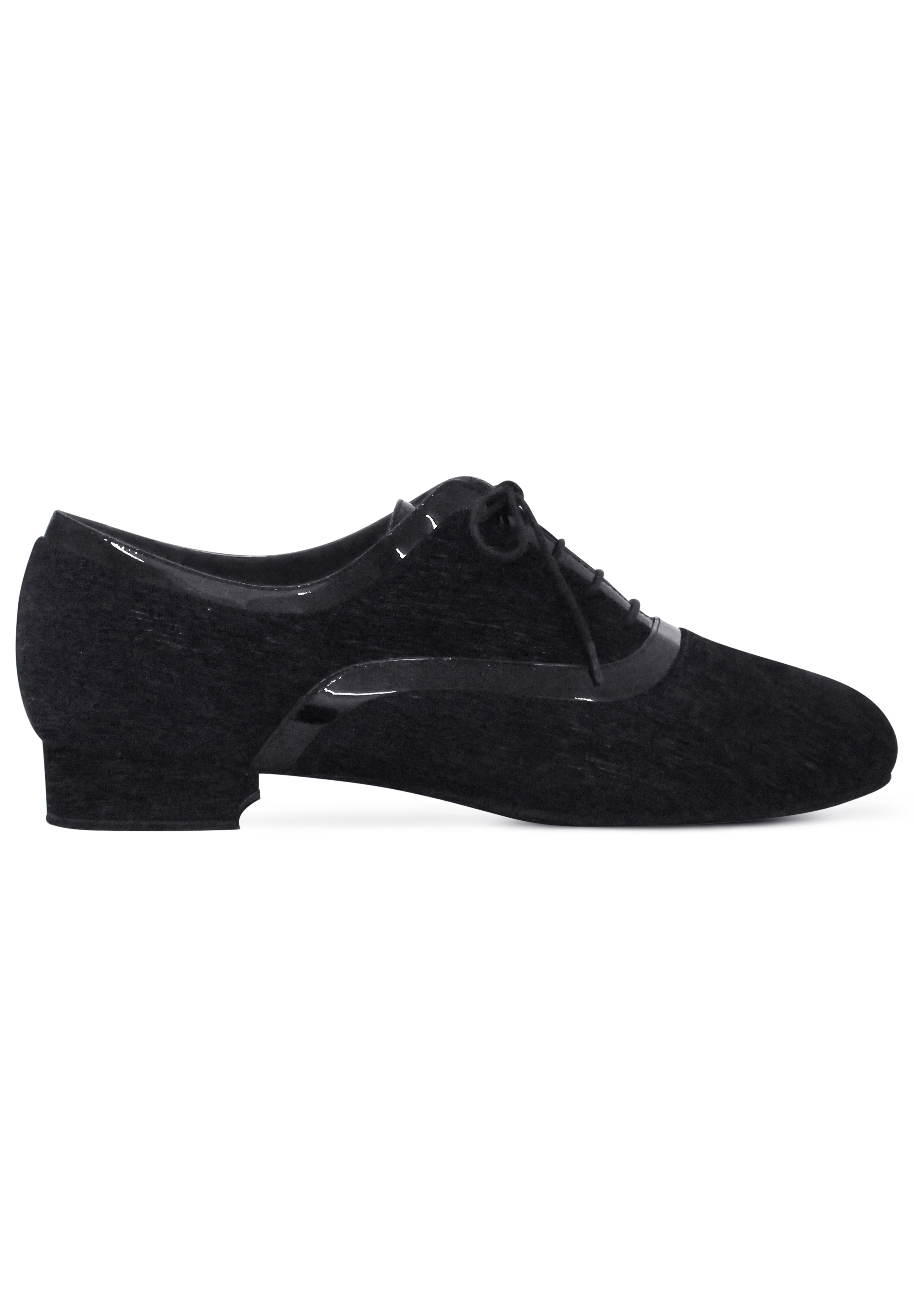 Dance Naturals Casanova Art. 129-Striped Suede/Black Patent
