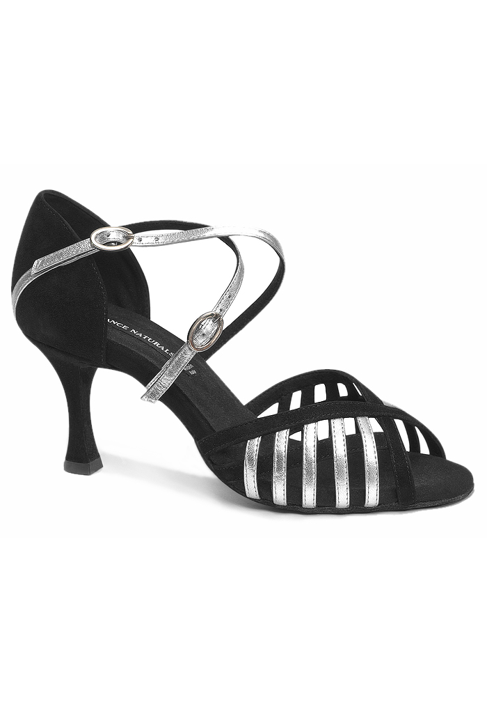 Dance Naturals Art. 74-Black Suede/ Silver Leather