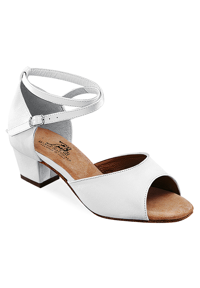Dance Naturals Tosa Girls Latin Shoes Art. 32-White Satin