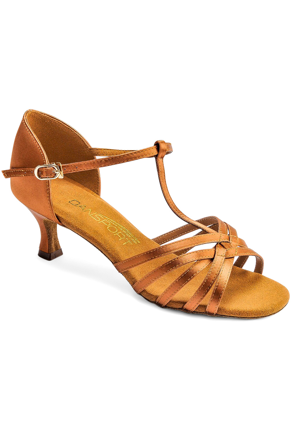 Dansport by International L3005 Latin Dance Shoes-Tan Satin