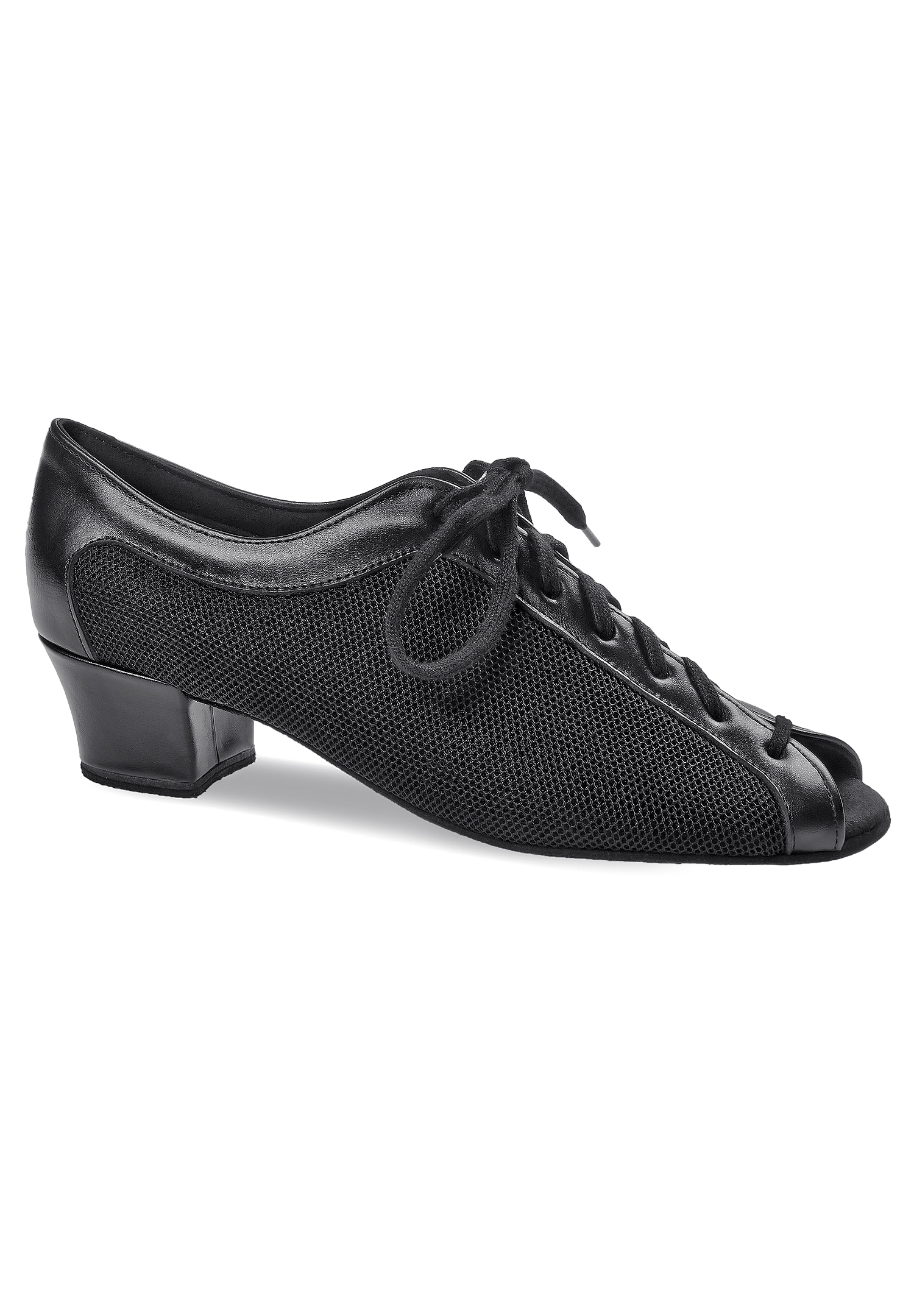 Diamant Ladies Practice Dance Shoes 204-034-624-Black Leather/Mesh