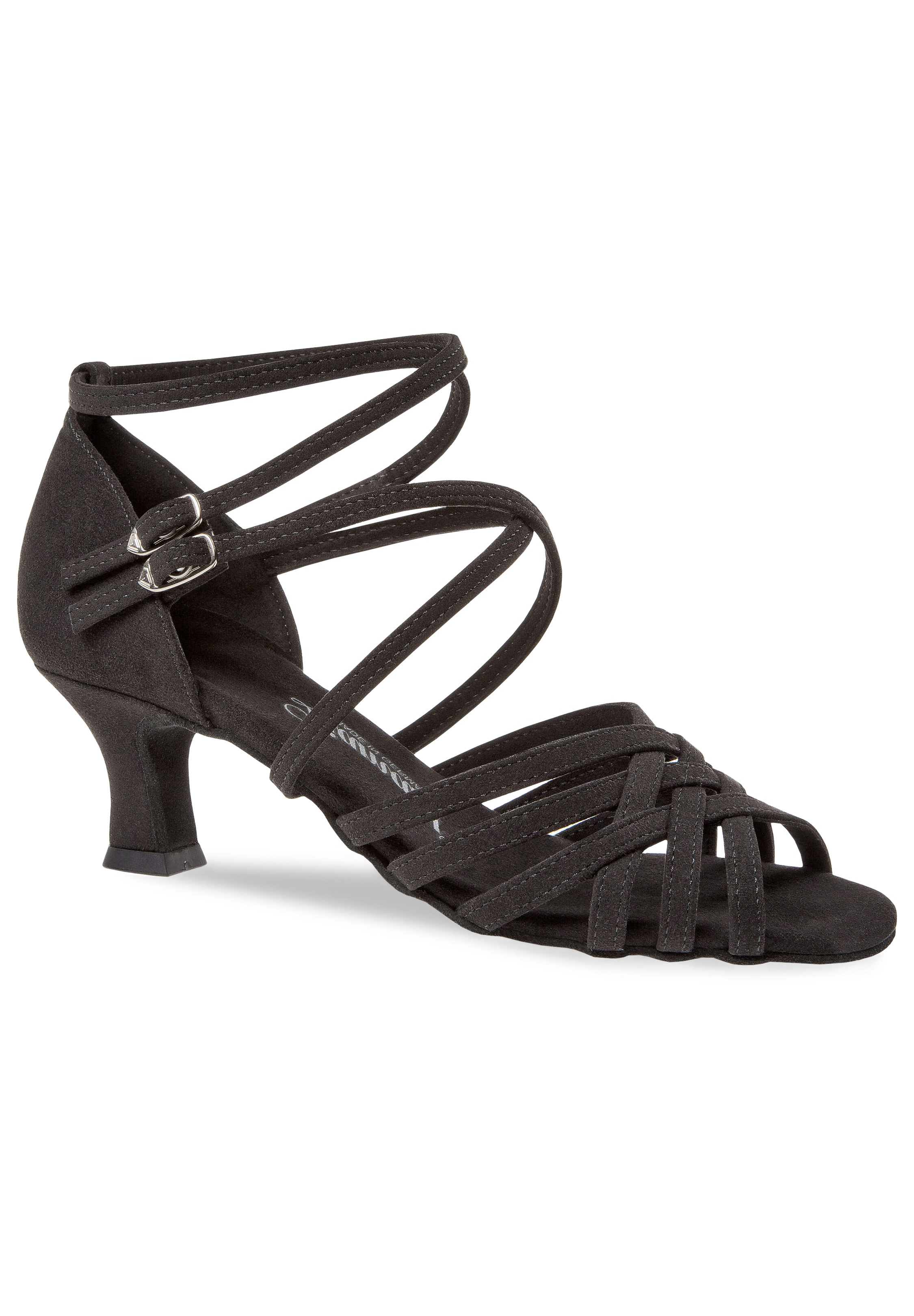 Diamant Latin Shoes for Narrow Feet 108-036-335 -Black Microfiber