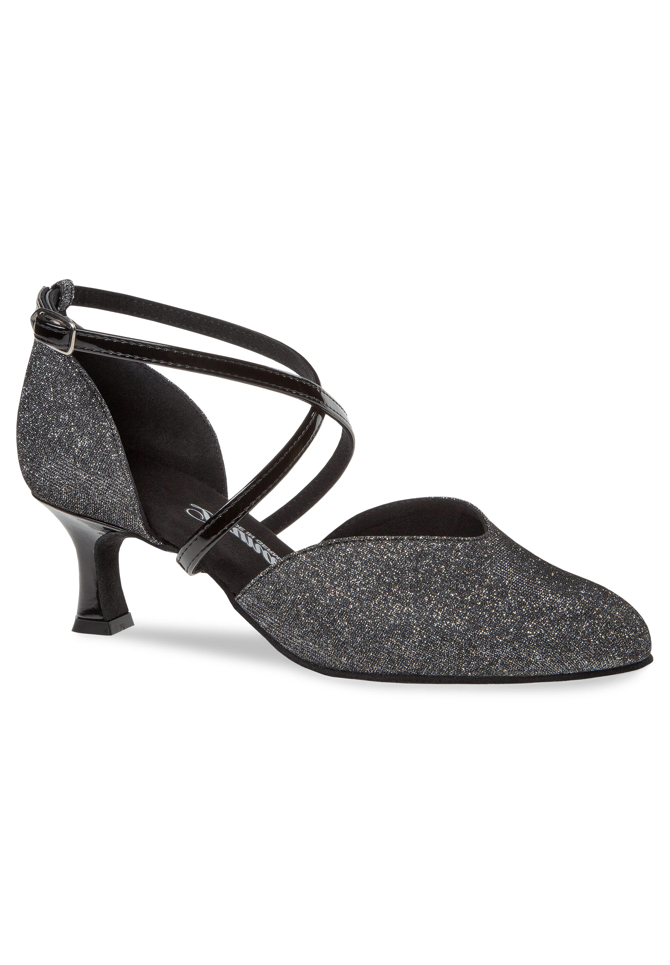 Diamant Social Dance Shoes 170-106-520-Black-silver Brocade / Patent