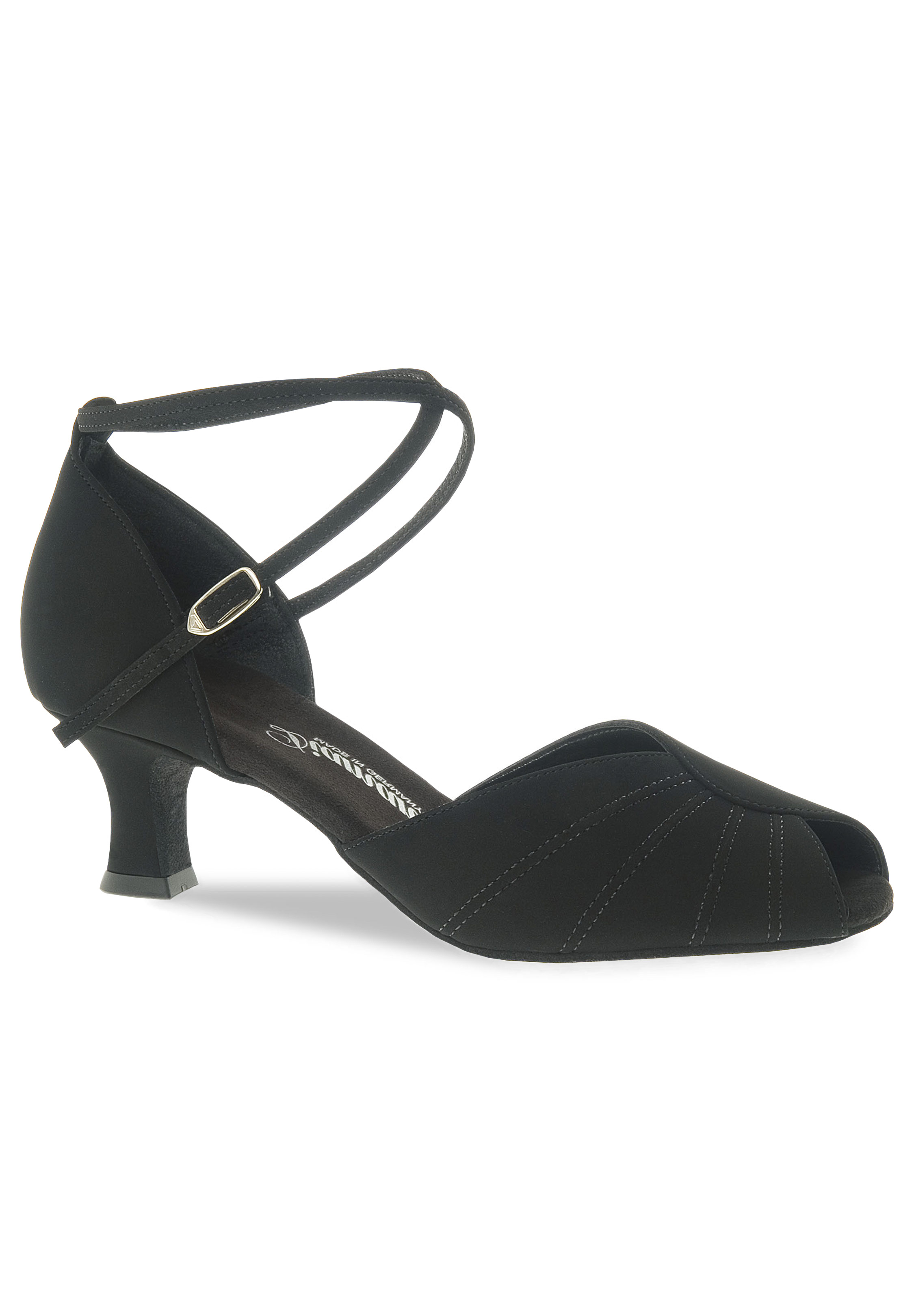 Diamant Womens Tango Shoes 027-064-040-Black Nubuk Synth