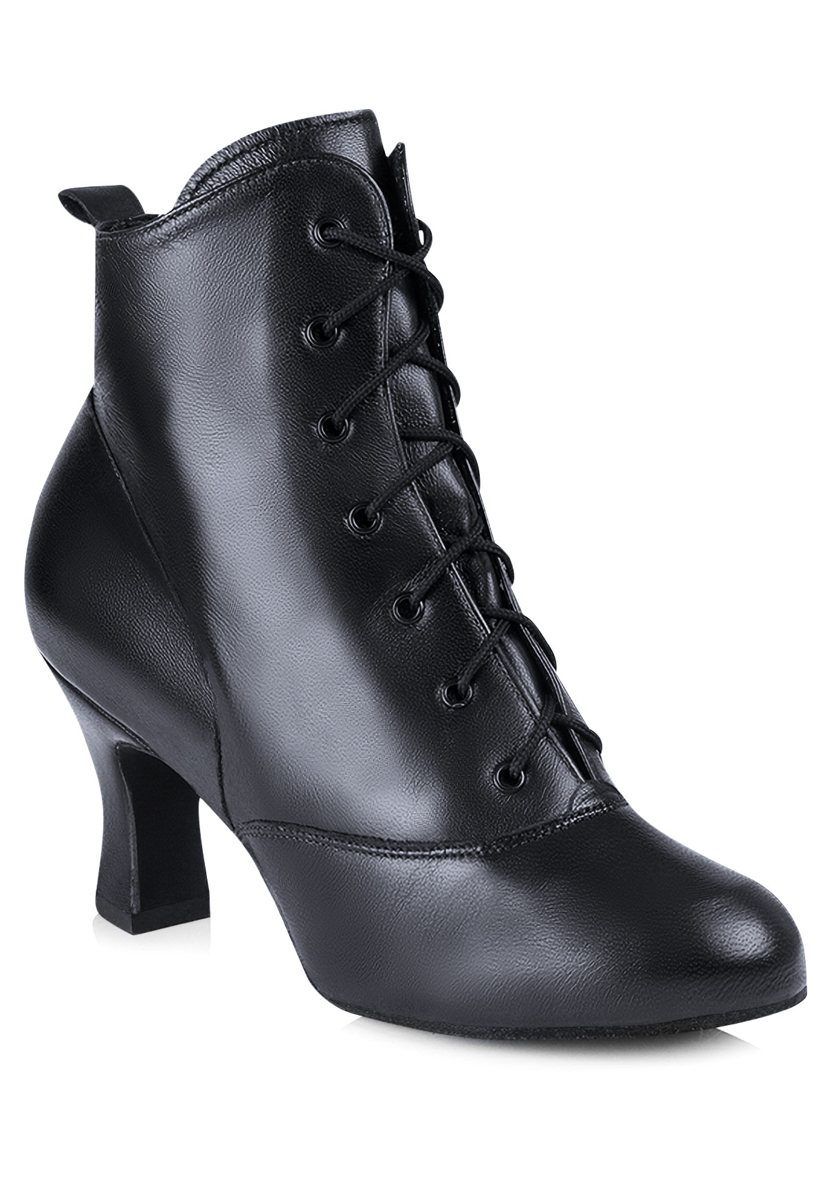 Freed of London Low Cut Show Boots-Black Leather