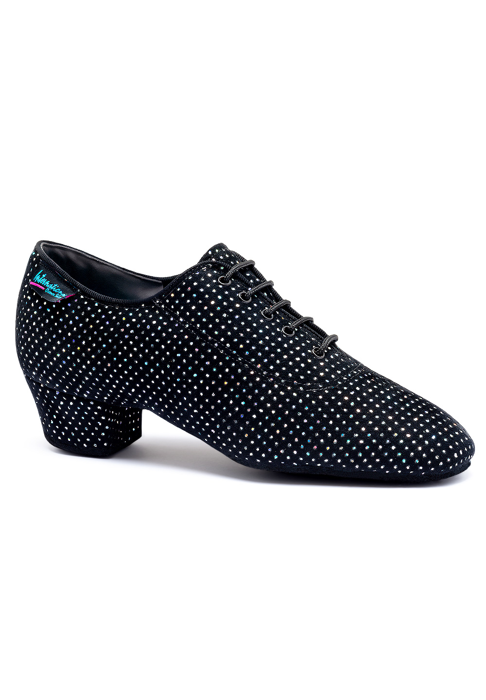 International Dance Shoes IDS Heather Split Sole -Black/Silver Hologram