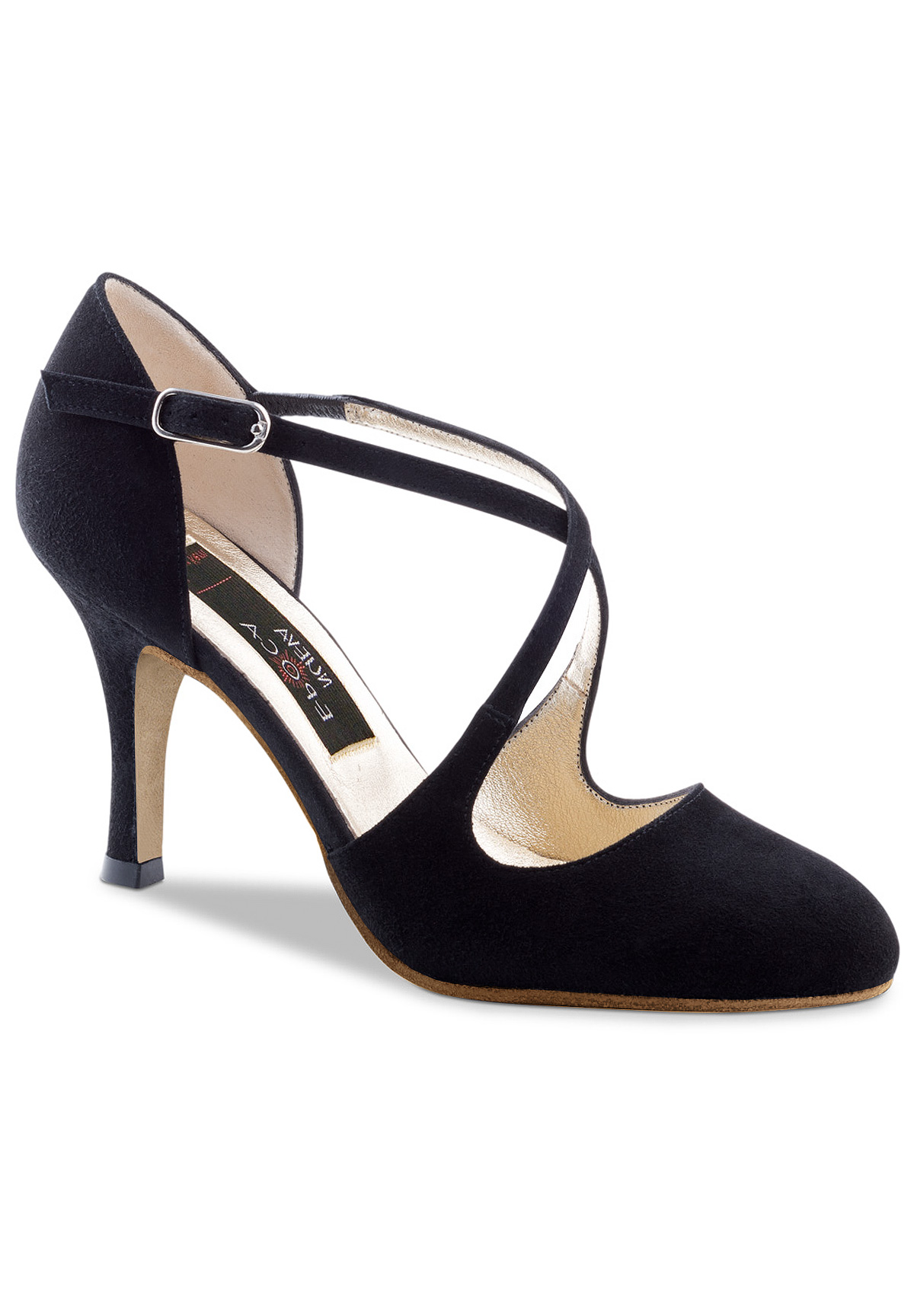 Nueva Epoca Tanja Social Dance Shoes-Black Suede