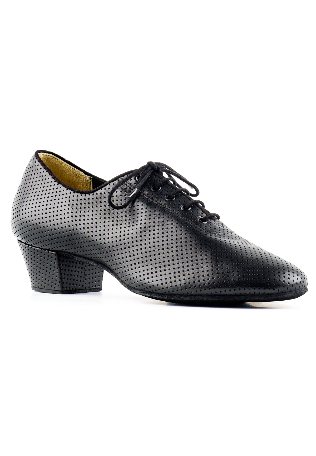 Paoul 140 Dance Shoes-Black Open Work Leather