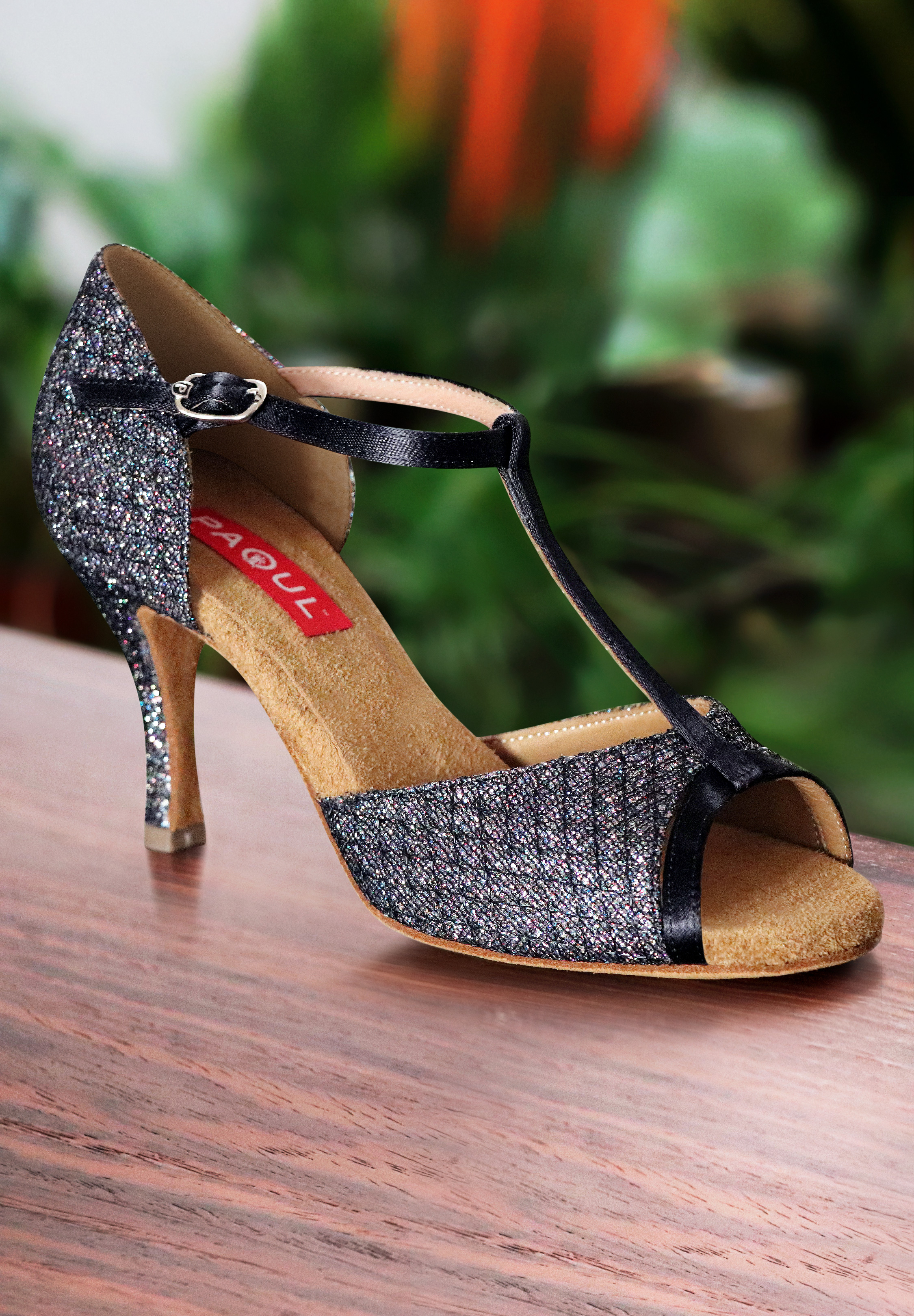 Paoul 157 Tango Dance Shoes-Black Charme