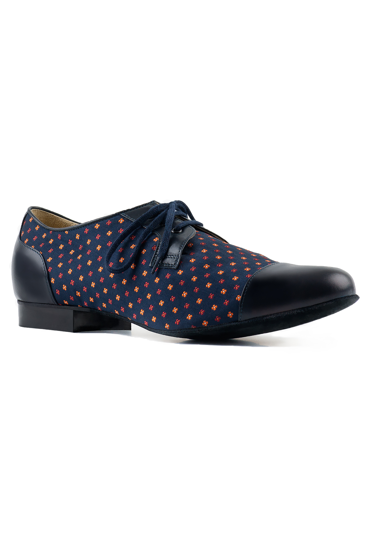 Paoul 6614 Derby Shoes-Fantasy Hispania Cloth/Dark Blue Kid