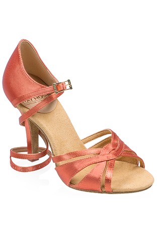 Ray Rose Aura Xtra Ladies Latin Shoes 884-X-Dark Tan Satin