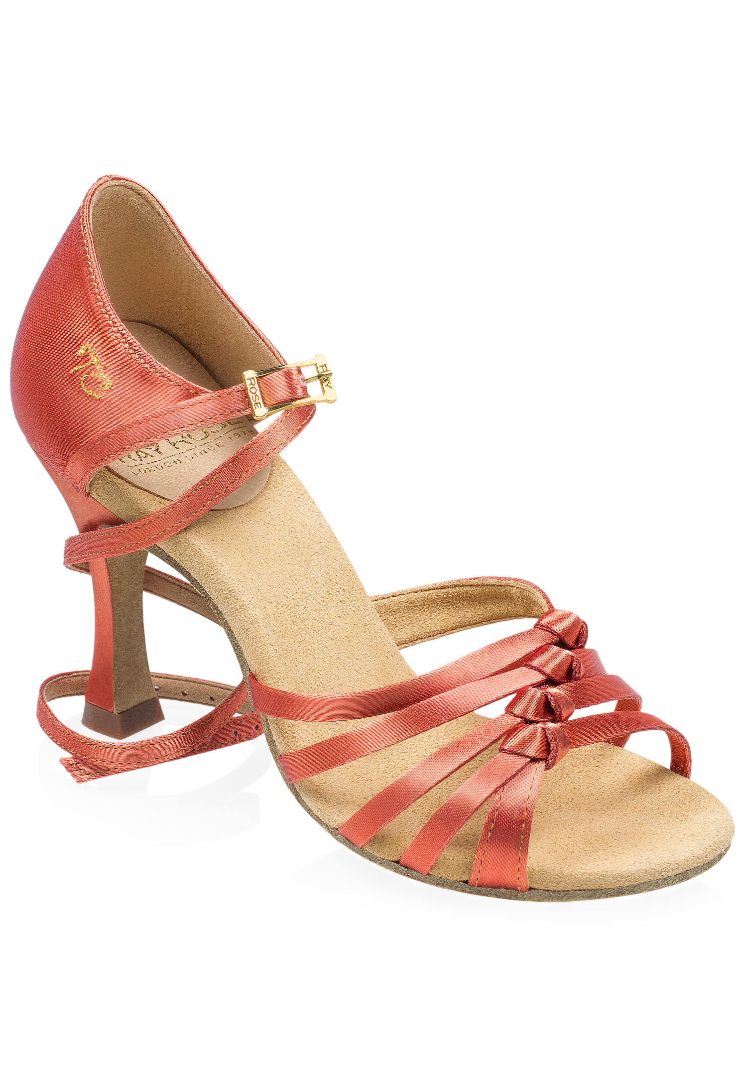 Ray Rose Tania Latin Shoes 824-X-Dark Tan Satin