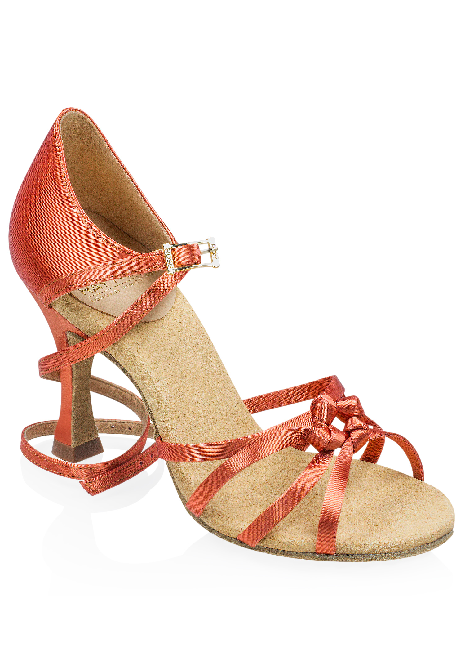 Ray Rose Blizzard Latin Shoes 820-Dark Tan Satin