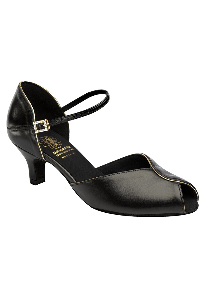 Supadance 1032-Black Leather/Gold Trim