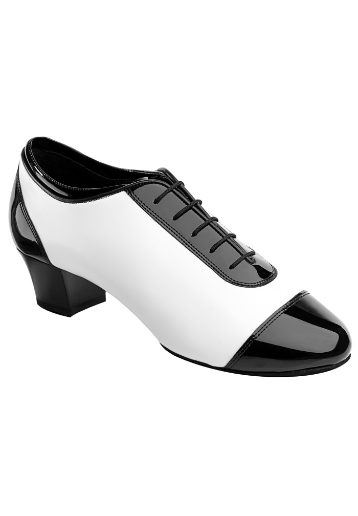 Supadance 8505-Black Patent/White Leather