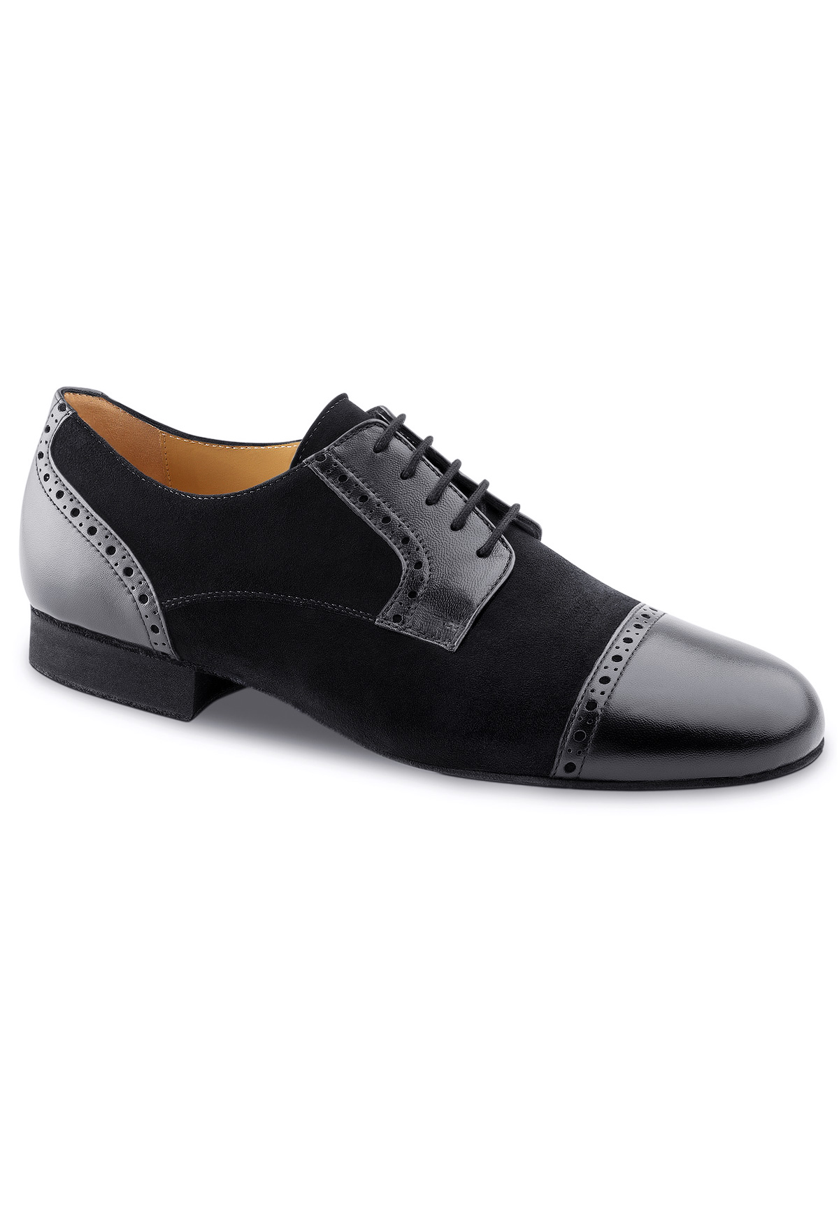 Werner Kern Bergamo 28051 Mens Tango Shoes-Black Nappa/Black Suede